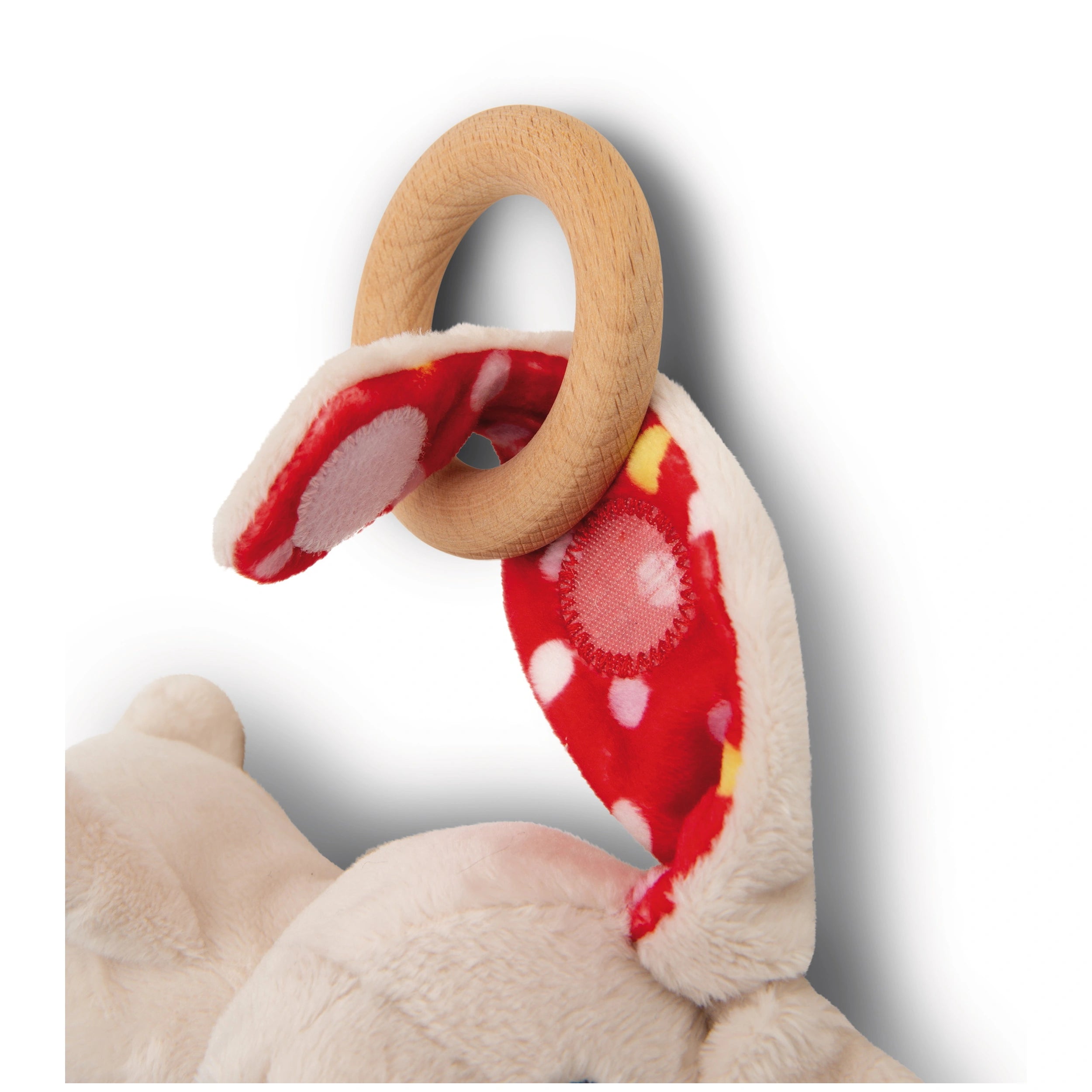NICI - Mijn Eerste NICI - Griffin Konijn Tilli Met Houten Ring - Fopspenen & Bijtringen