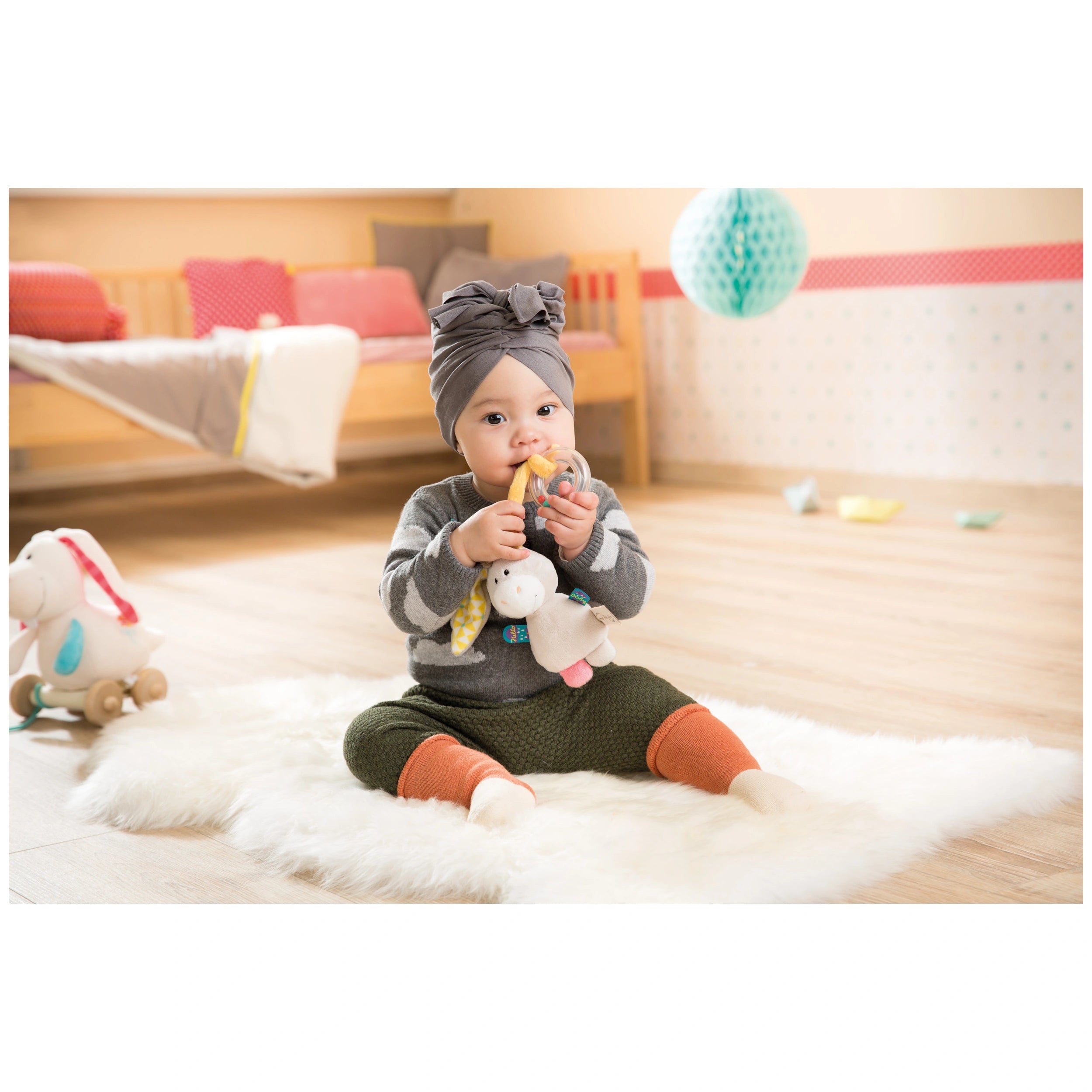 NICI - My First NICI Ring Rattle Donkey Muli 15 Cm - Rattles