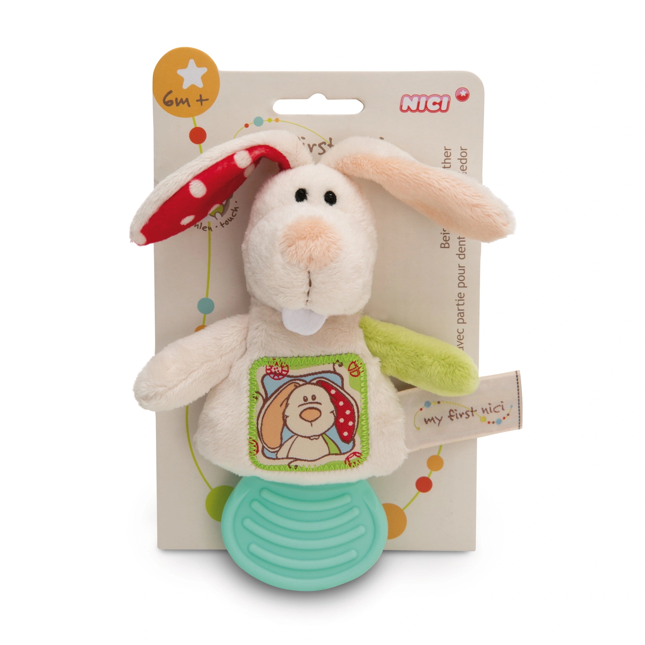 NICI - My First NICI Teething Ring Bunny Tilli 16 Cm - Pacifiers-Teethers