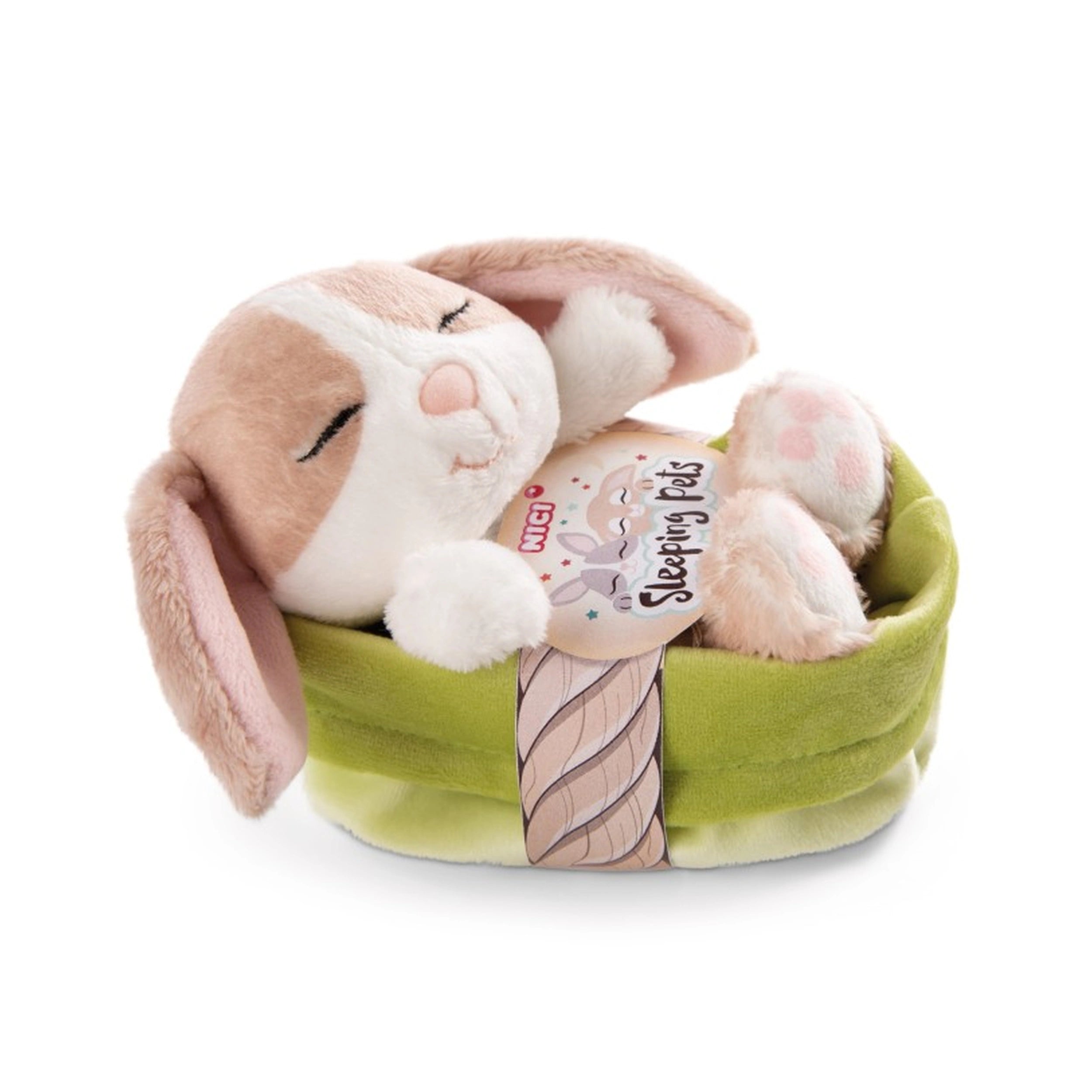 NICI - Sleeping-Pets-Bunny-Cappuccino-Soft-Toy-Stuffed-Animals