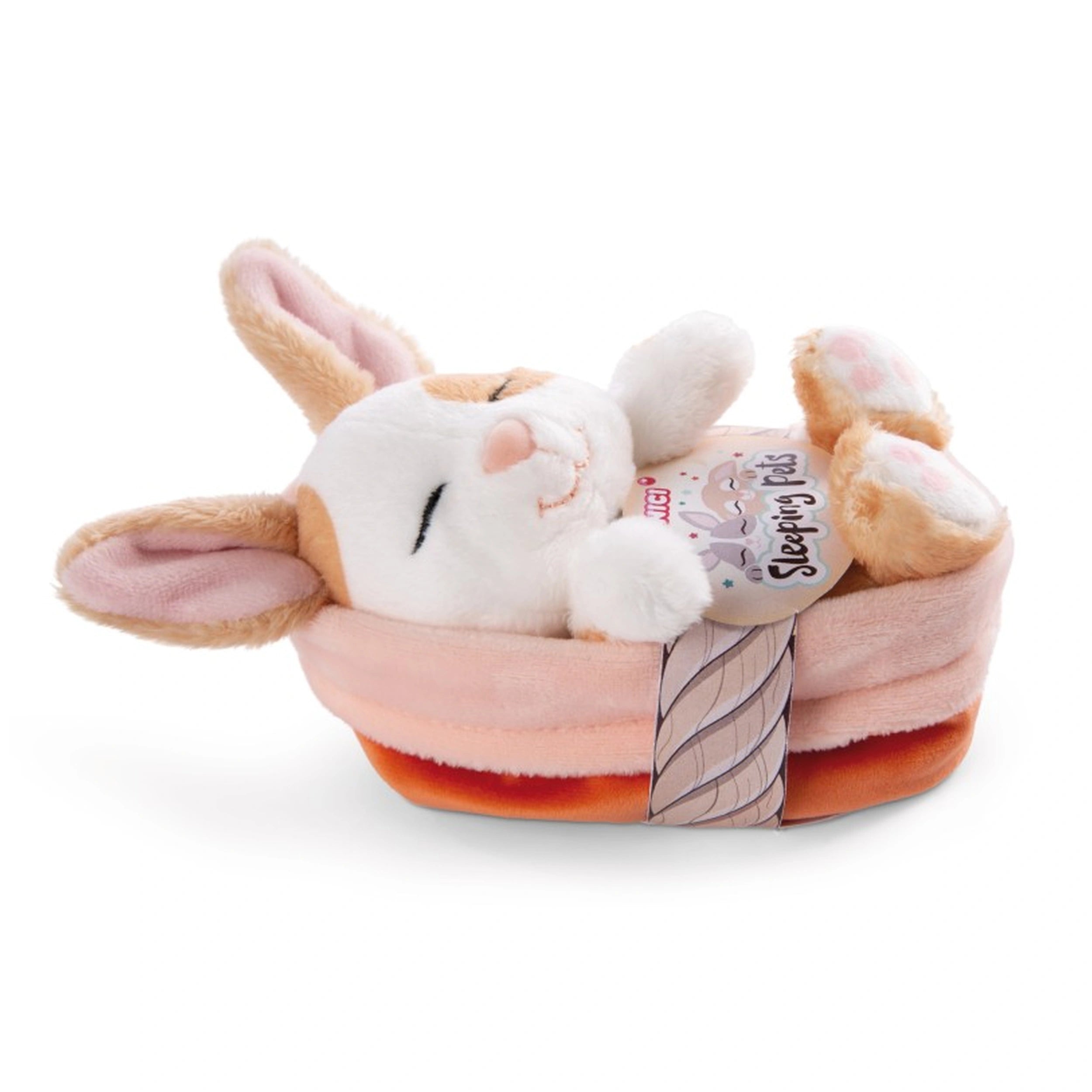 NICI - Sleeping-Pets-Bunny-Caramel-Dotted-Stuffed-Animals