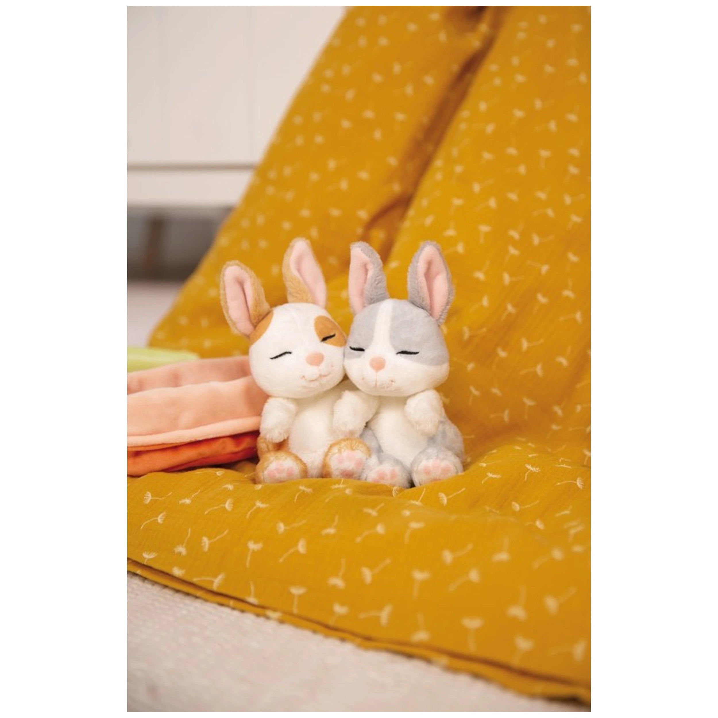 NICI - Sleeping-Pets-Bunny-Caramel-Dotted-Stuffed-Animals