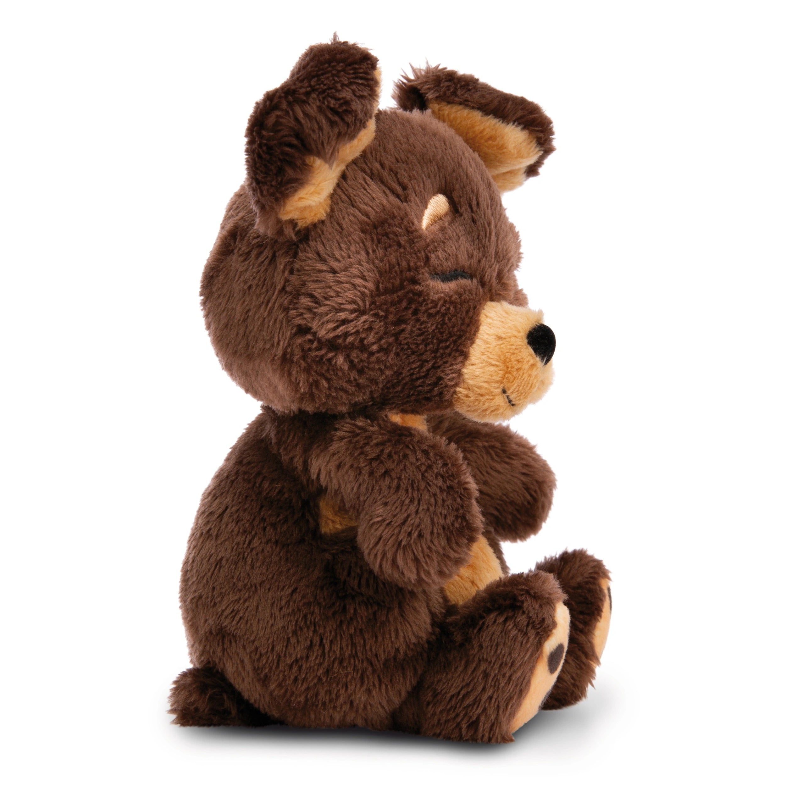 NICI - Sleeping-Pets-Dog-In-Green-Basket - Stuffed Animals
