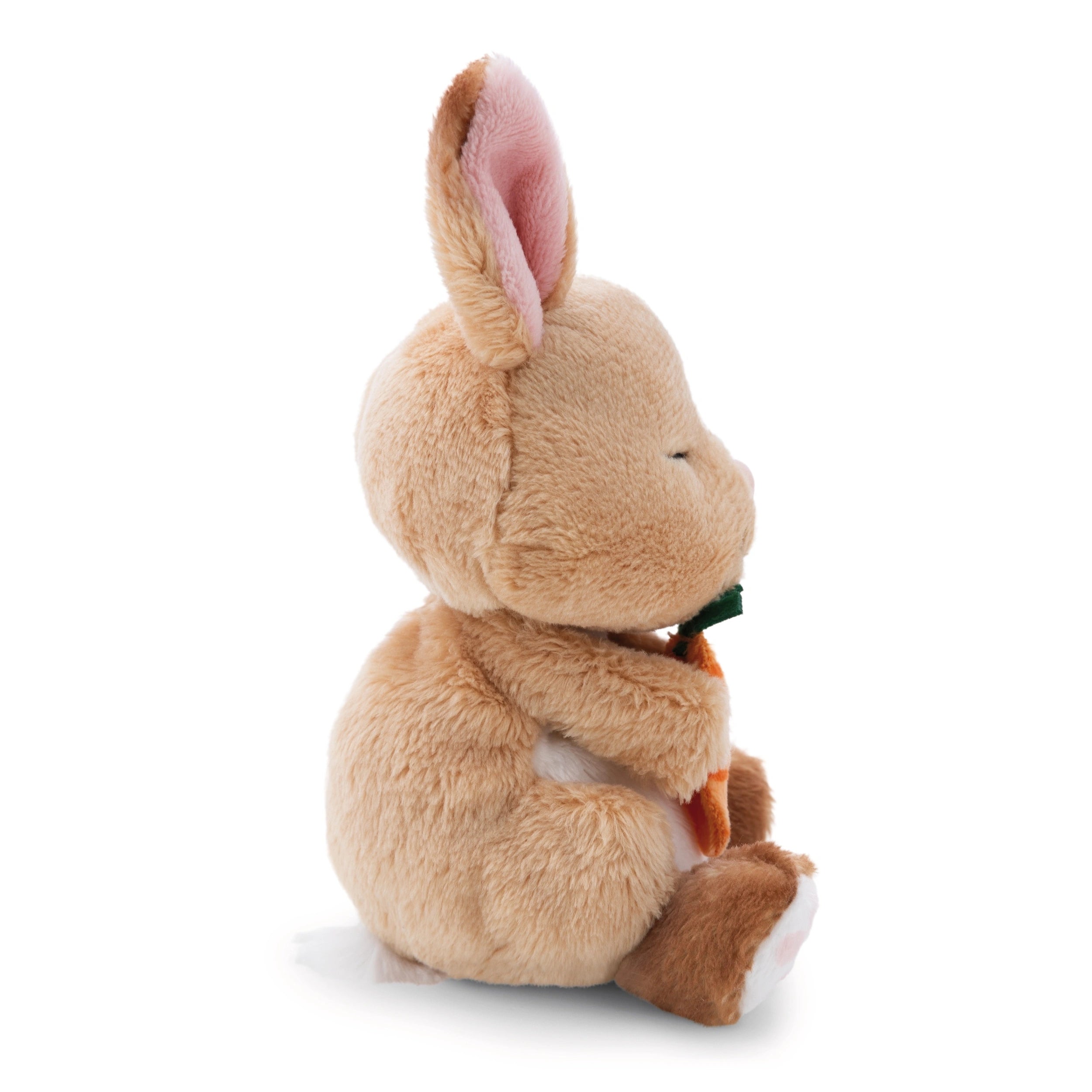 NICI - Sleeping-Pets-Rabbit-In-Peach-Basket - Stuffed-Animals