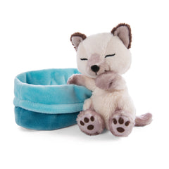 NICI - Soft-Toy-Sleeping-Pets-Kitty-Siam-Cat-12-Cm-Stuffed-Animals
