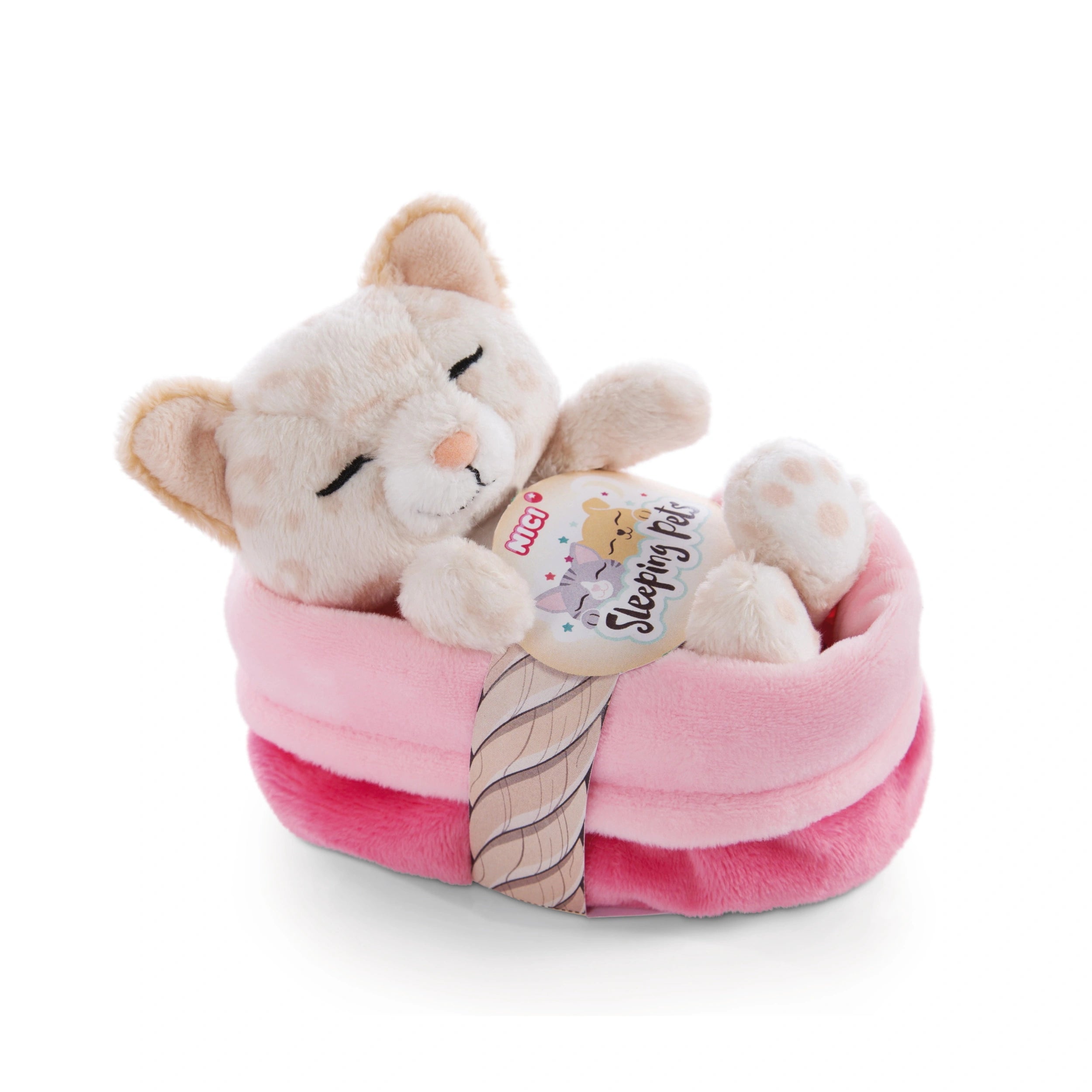 NICI - Soft-Toy-Sleeping-Pets-Kitty-Stuffed-Animals