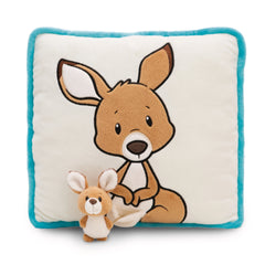 NICI - Wild-Friends-Square-Cushion-Kangaroo-Stuffed-Animals