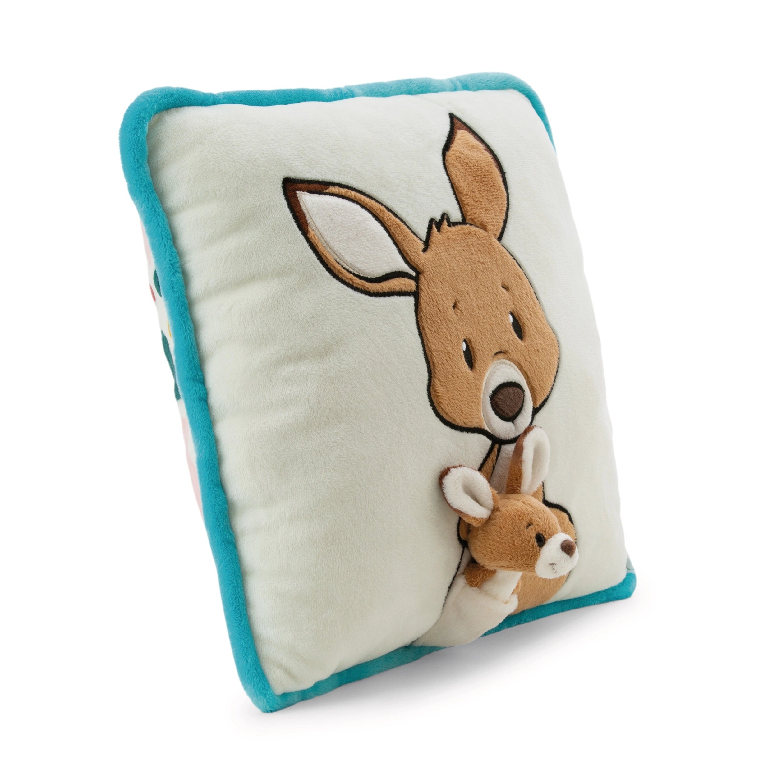 NICI - Wild-Friends-Square-Cushion-Kangaroo-Stuffed-Animals