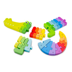 New Classic Toys - Alfabetpuzzel - Krokodil - Educatief Speelgoed