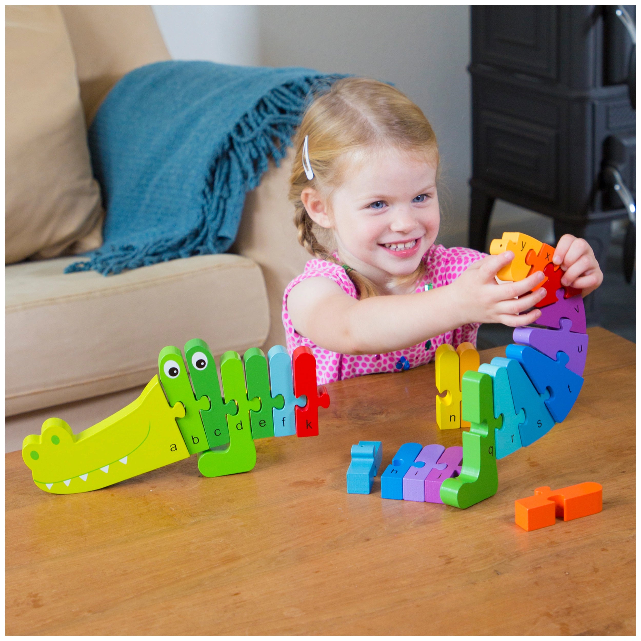 New Classic Toys - Alfabetpuzzel - Krokodil - Educatief Speelgoed