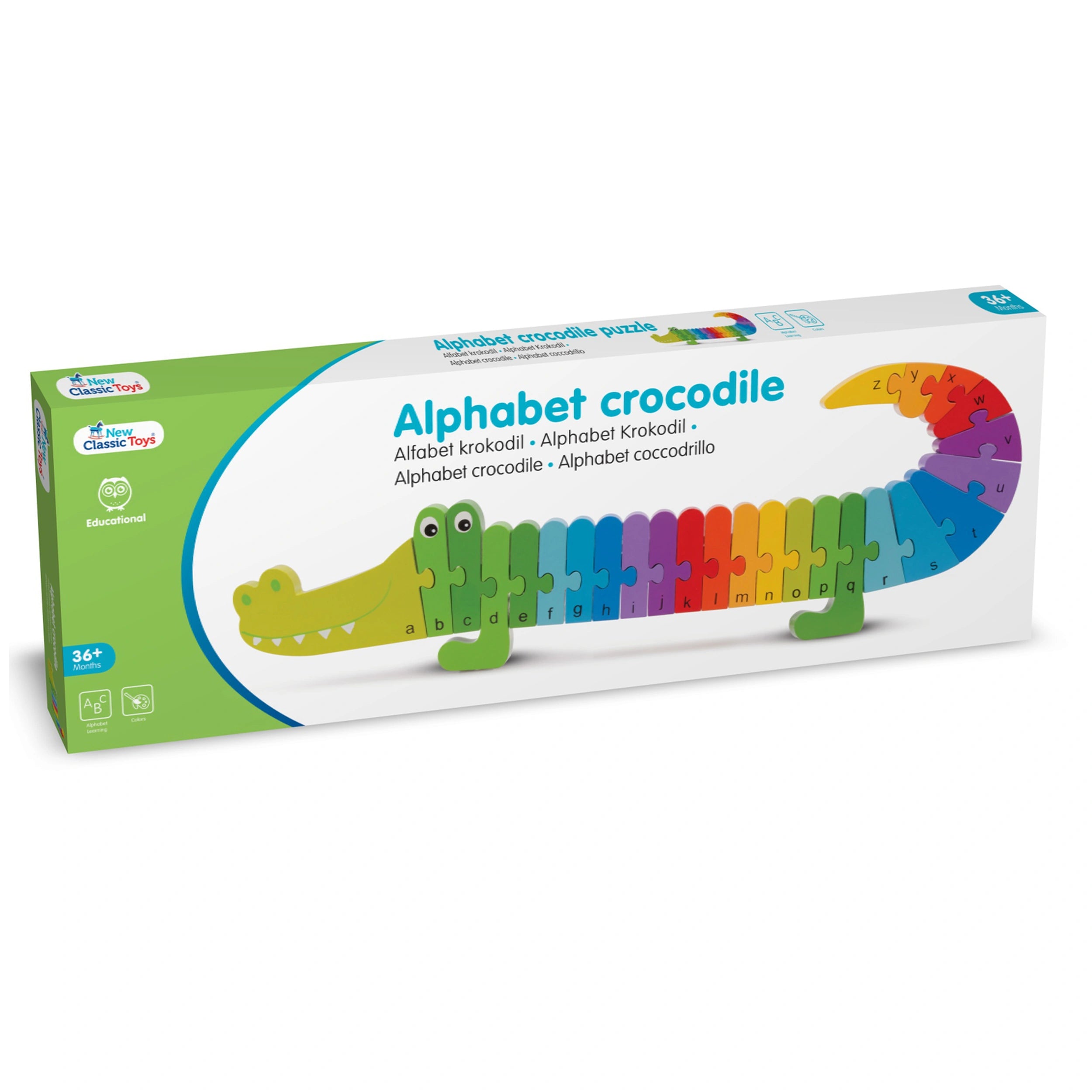 New Classic Toys - Alfabetpuzzel - Krokodil - Educatief Speelgoed