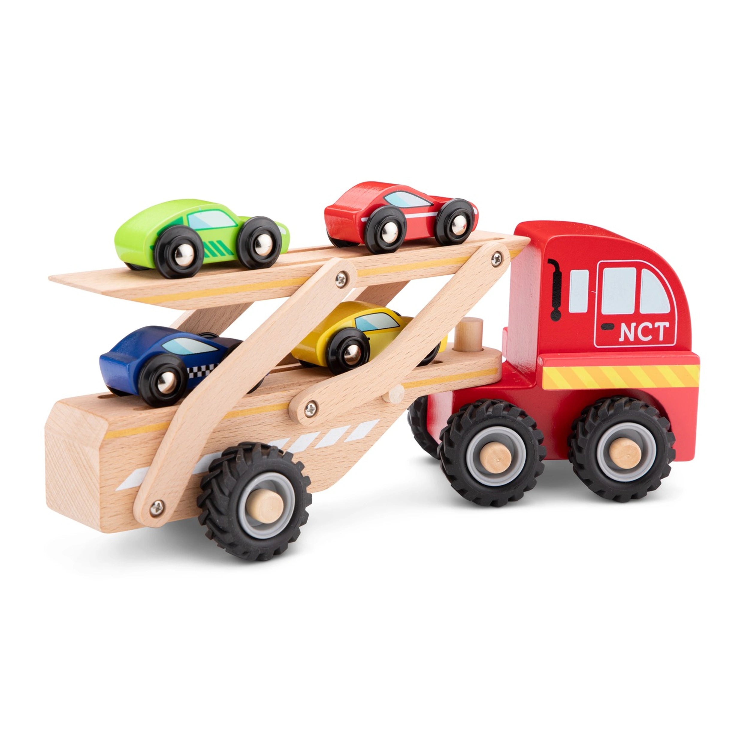 New Classic Toys - Car Transporter With 4 Vehicles - Play Vehicles