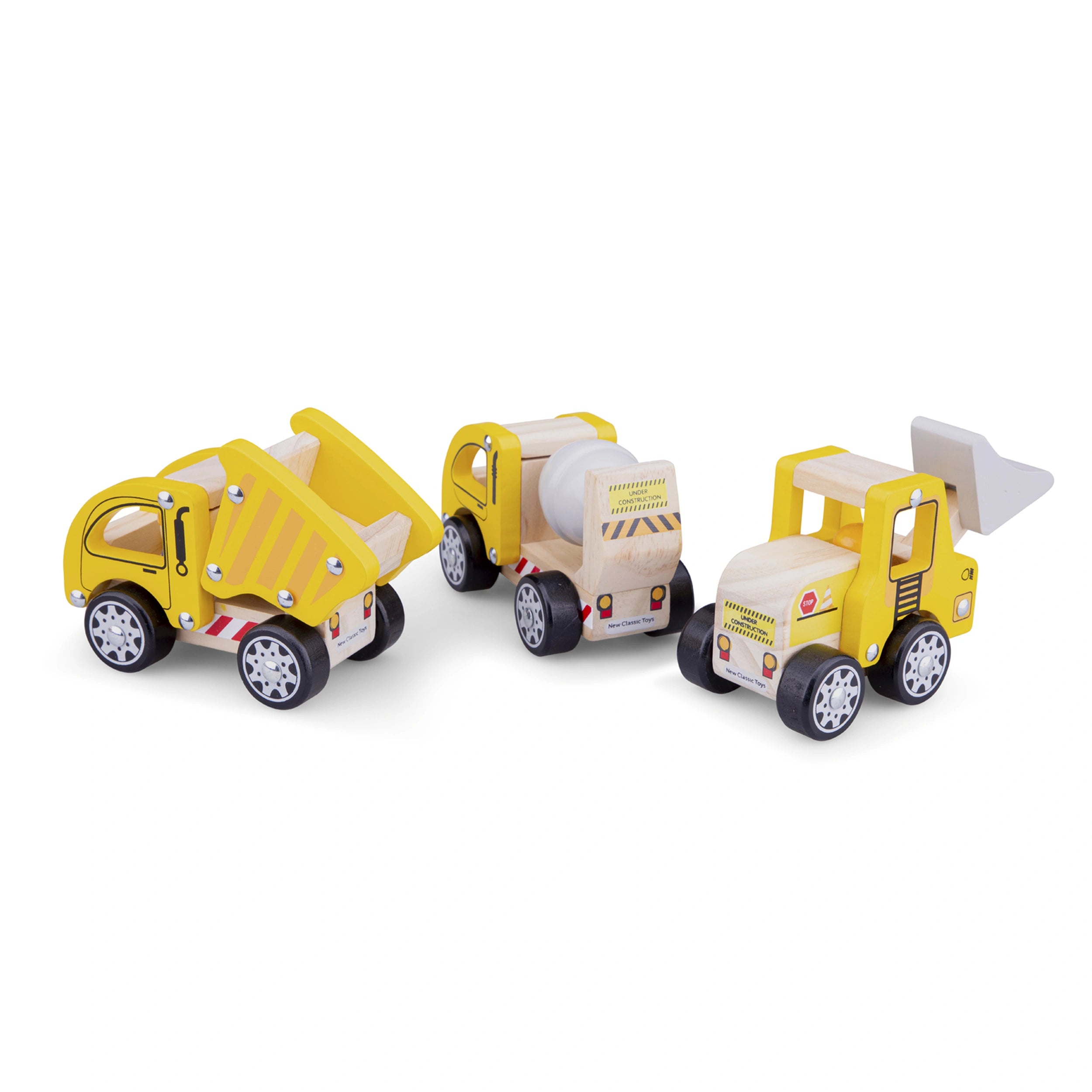 New Classic Toys - Bouwvoertuigen Set - 3 Stukken - Speelvoertuigen