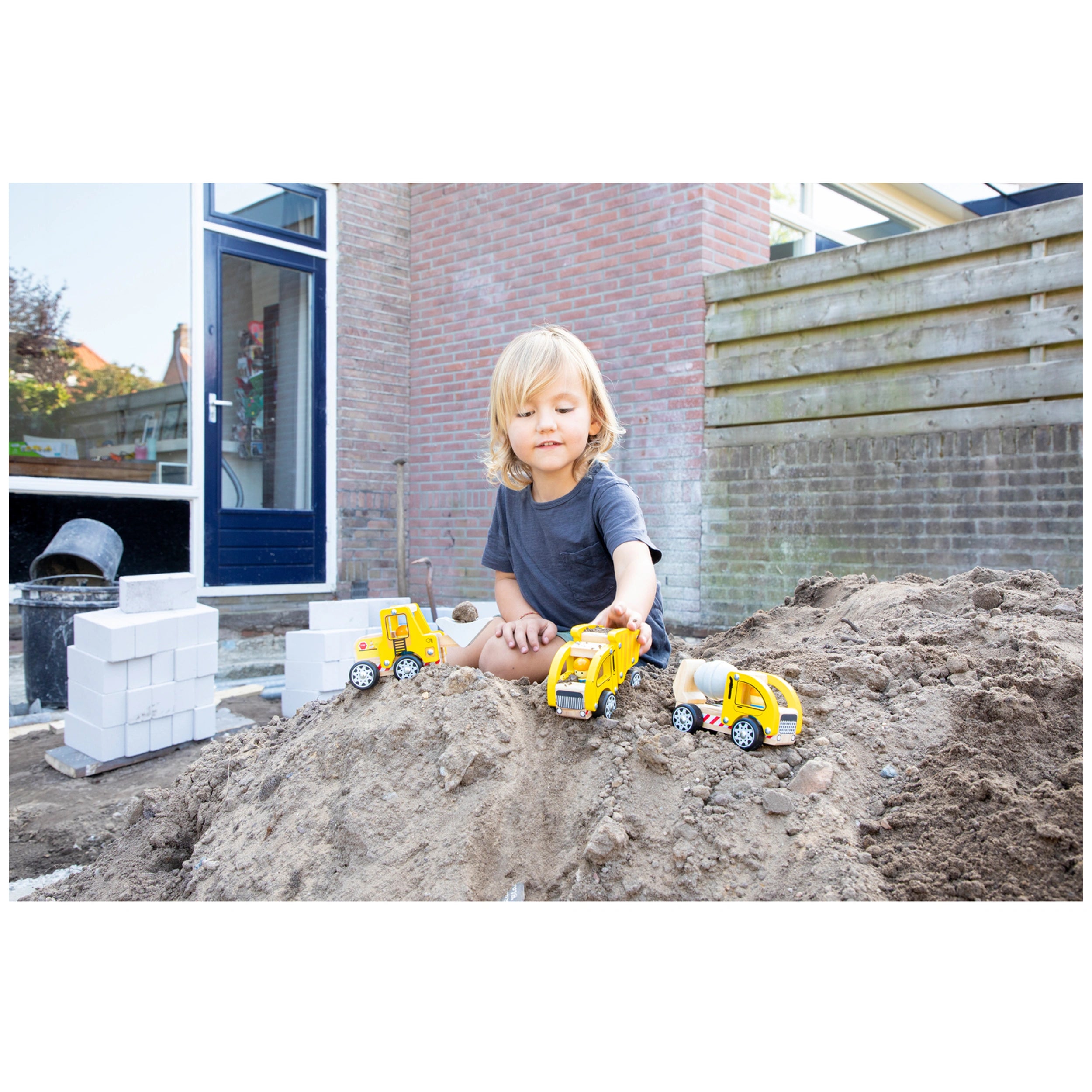 New Classic Toys - Bouwvoertuigen Set - 3 Stukken - Speelvoertuigen