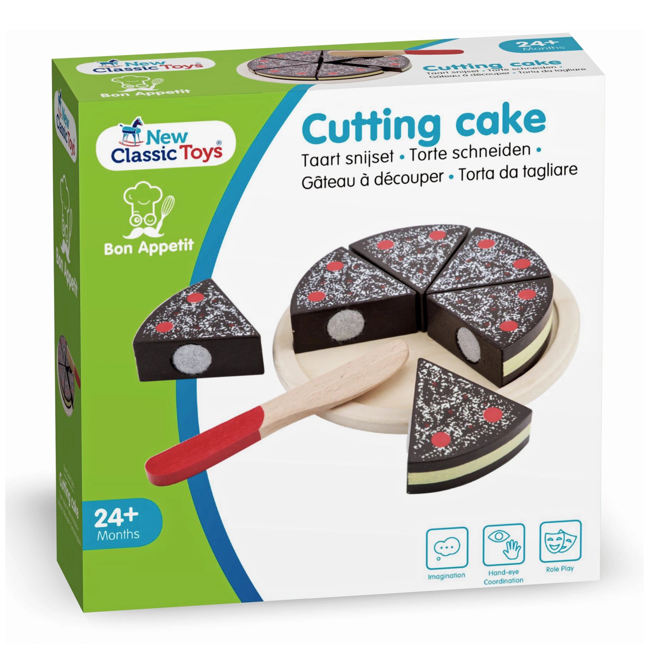 New Classic Toys - Snijden Taart - Chocolade - Doen alsof Beroepen & Rollenspellen