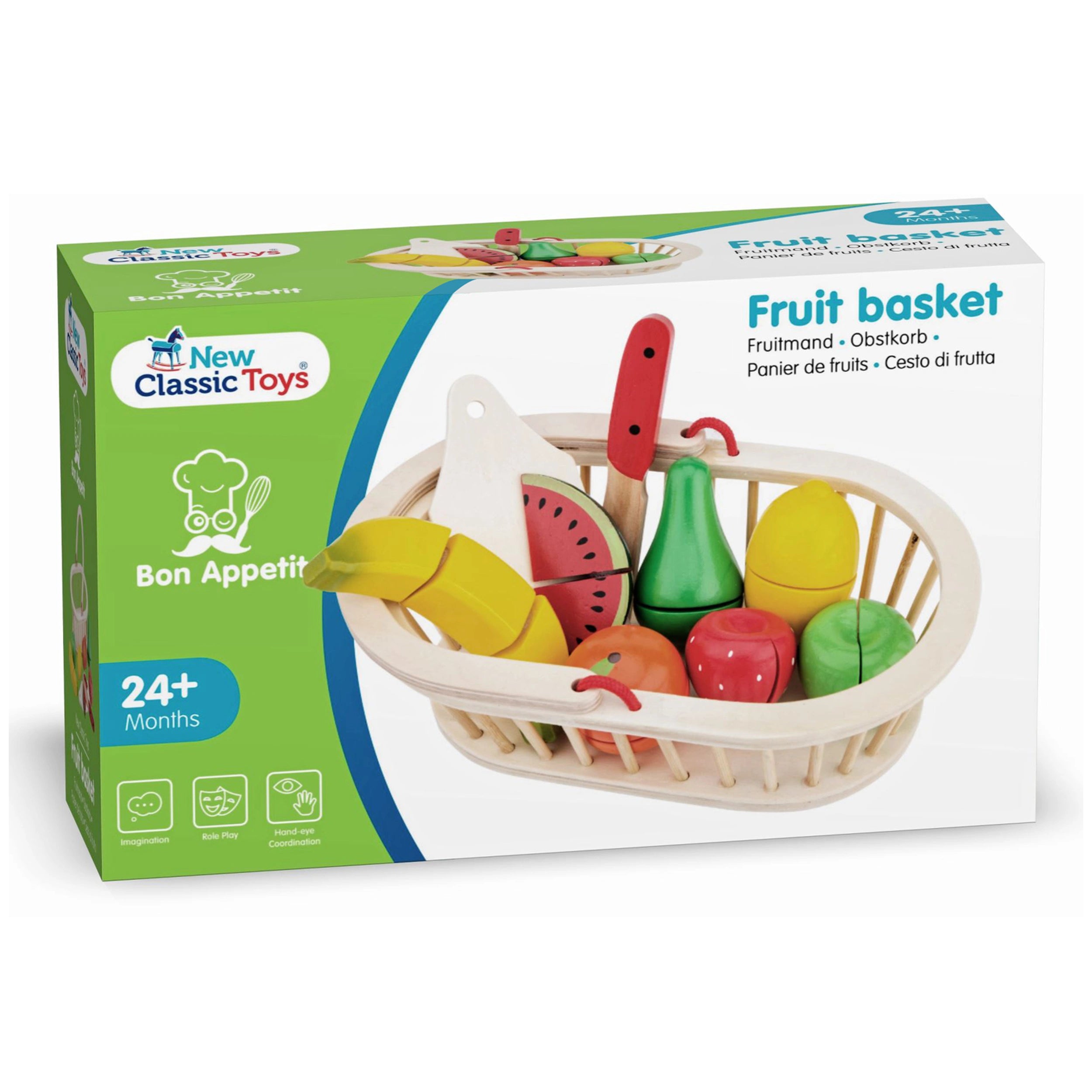 New Classic Toys - Snijset - Fruitmand - Doen alsof Beroepen & Rollenspellen