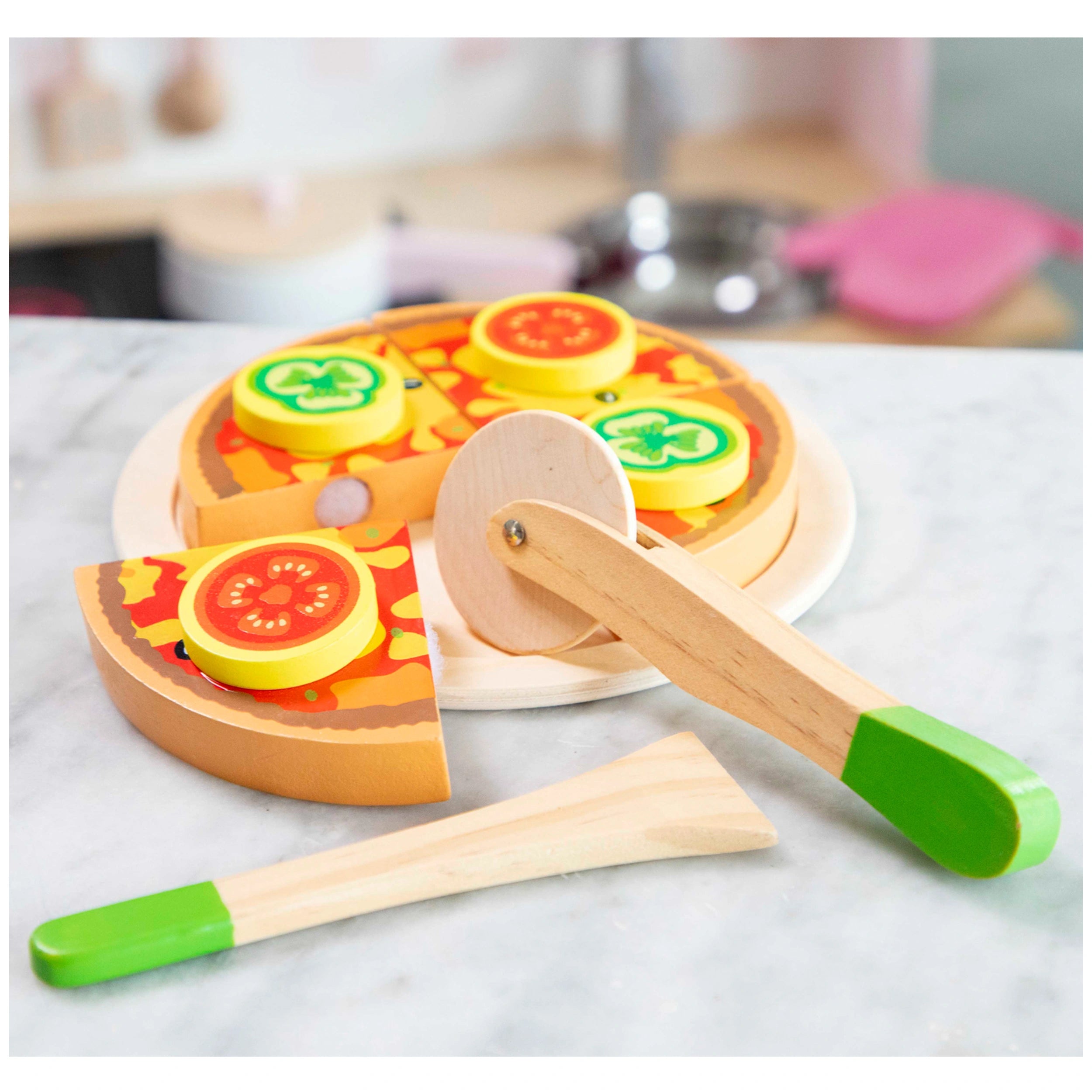 New Classic Toys - Snijset - Pizza Groenten - Doen alsof Beroepen & Rollenspellen