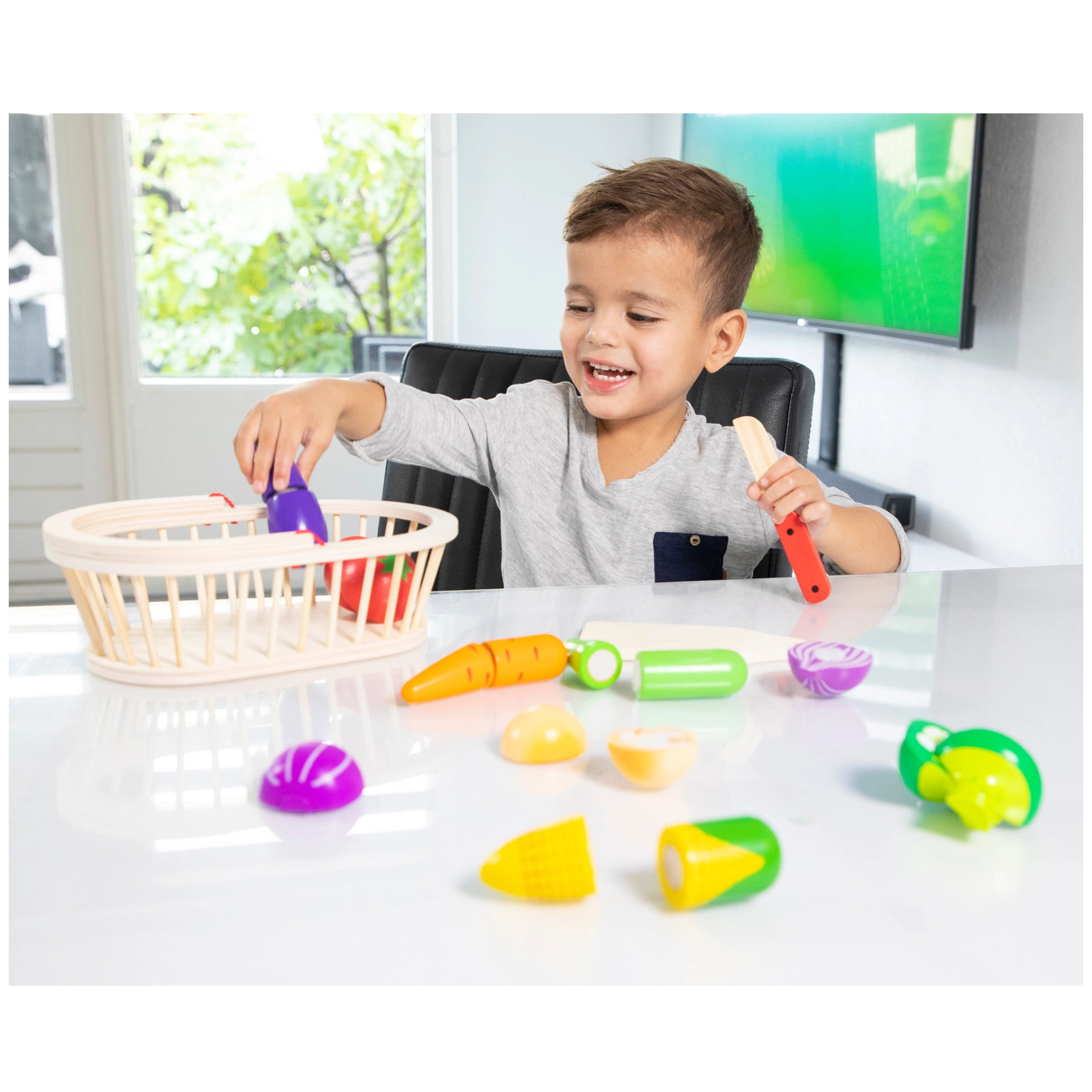 New Classic Toys - Snijset - Groentemand - Doen alsof Beroepen & Rollenspel