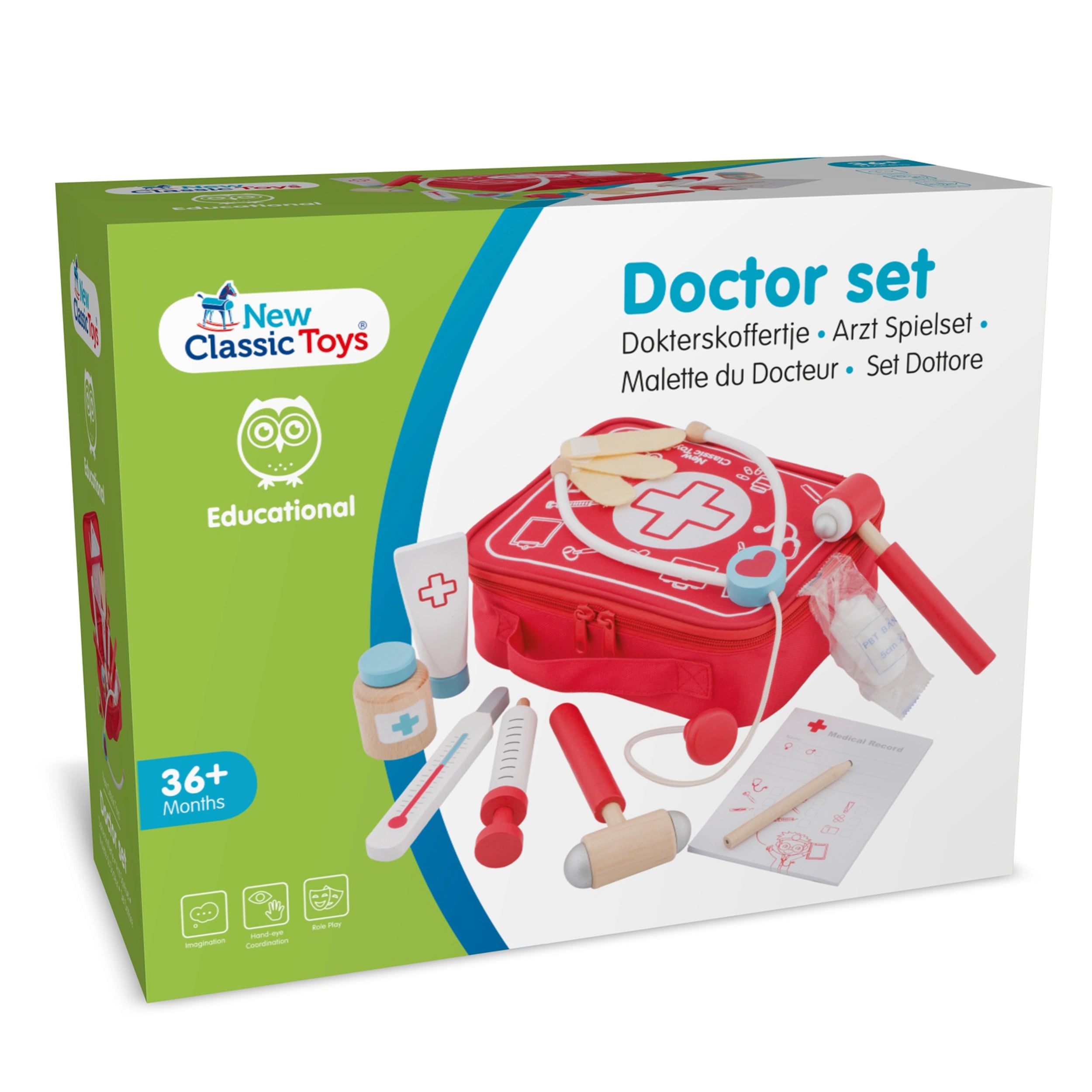 New Classic Toys - Doktersset - Doen alsof beroepen en rollenspellen