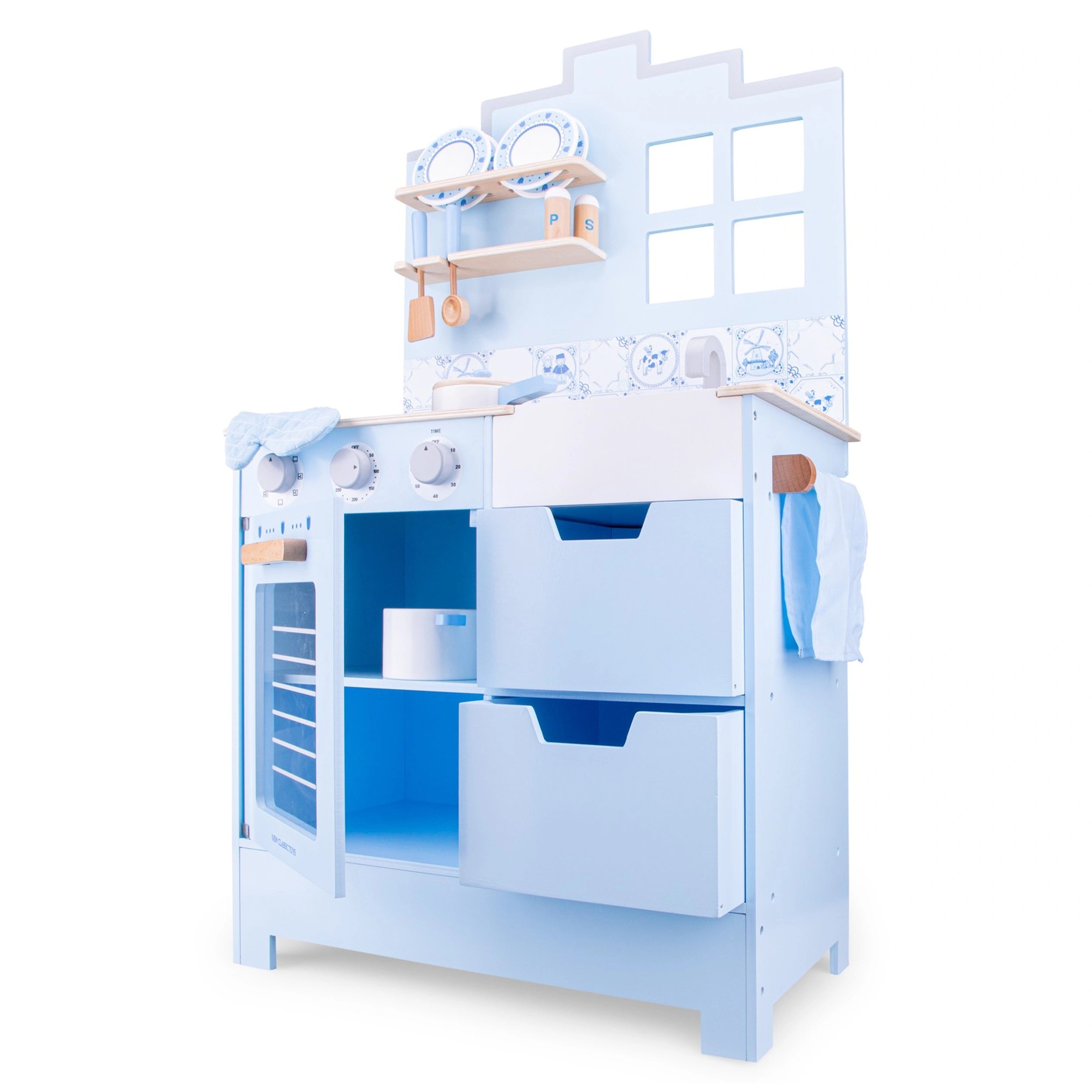New Classic Toys - Keuken - Delfts Blauw - Doen alsof Beroepen & Rollenspel
