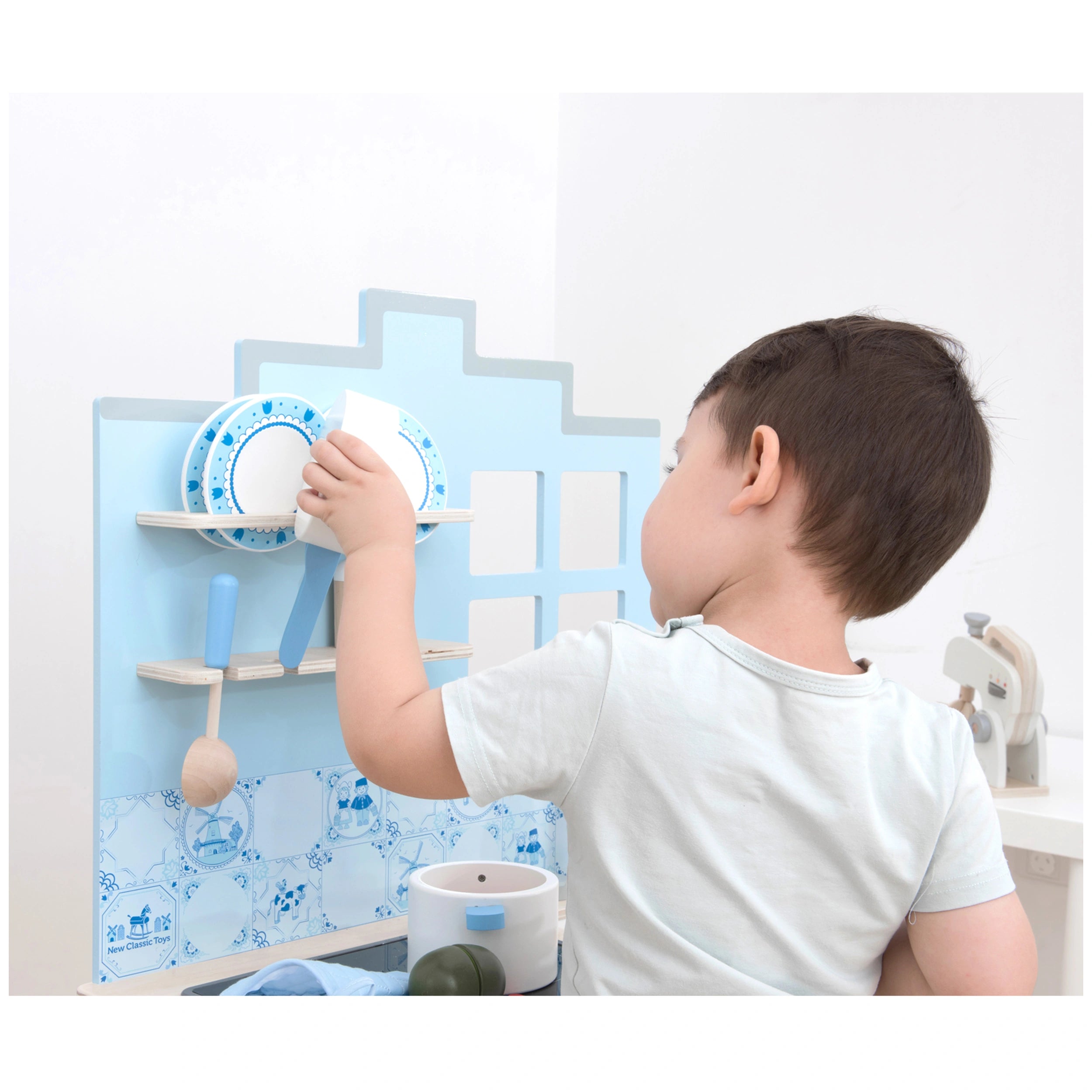 New Classic Toys - Keuken - Delfts Blauw - Doen alsof Beroepen & Rollenspel
