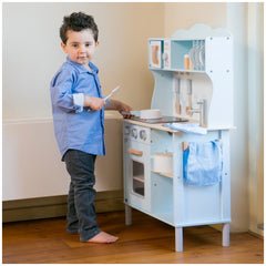 New Classic Toys - Kitchenette - Modern - Electric Cooking - Blue - Pretend Professions & Role Playing
