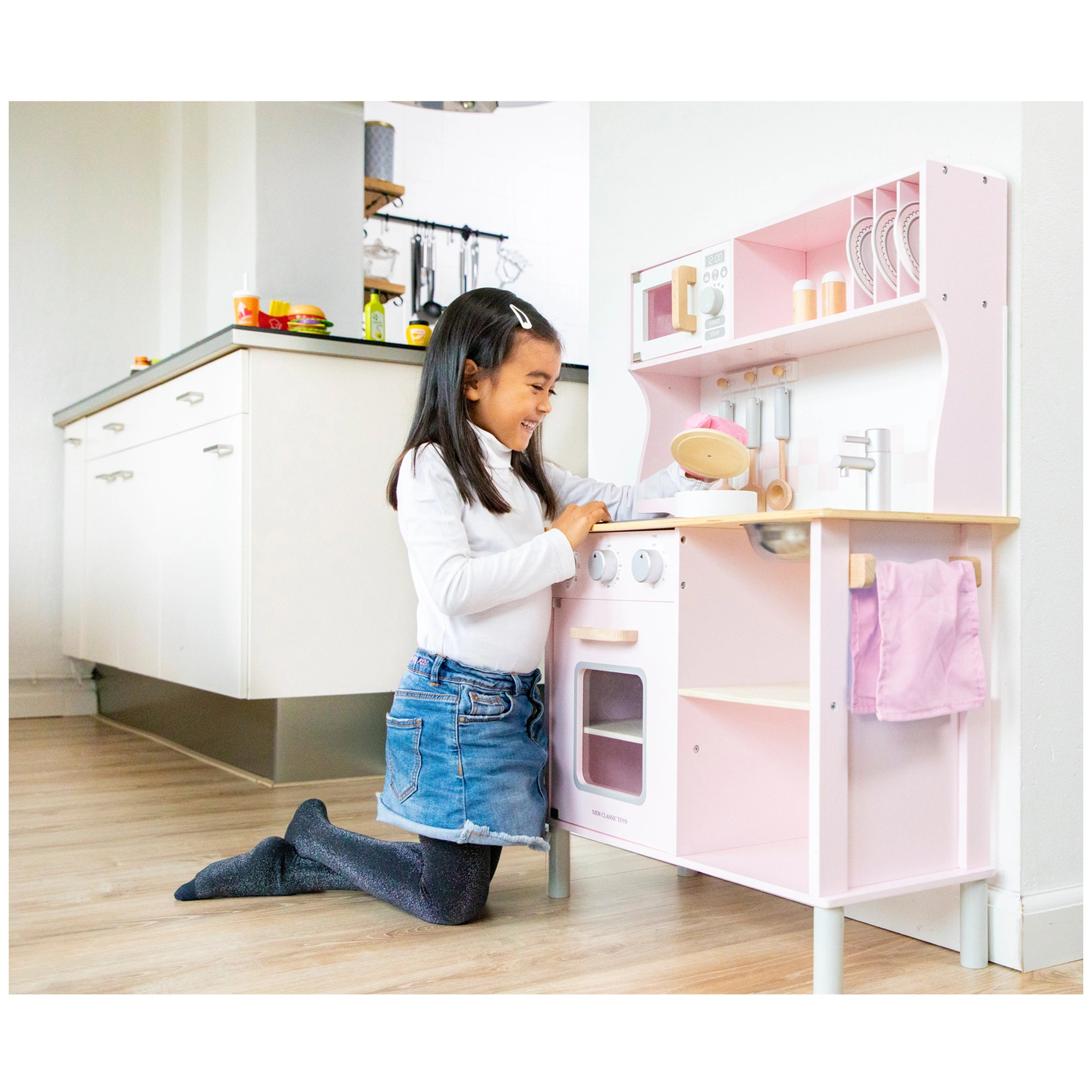 New Classic Toys - Keuken - Modern - Elektrisch Koken - Roze - Doen alsof Beroepen & Rollenspel