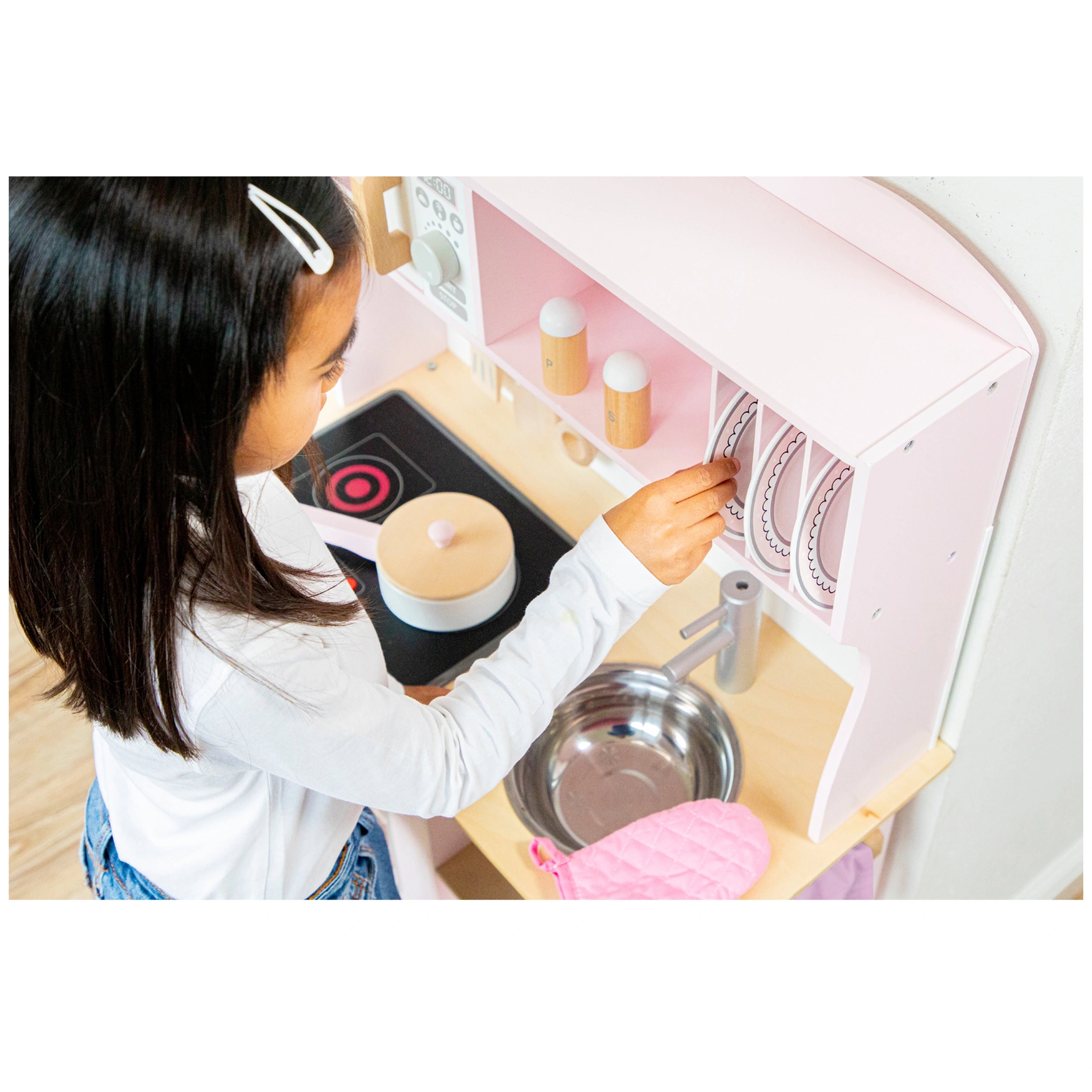 New Classic Toys - Keuken - Modern - Elektrisch Koken - Roze - Doen alsof Beroepen & Rollenspel
