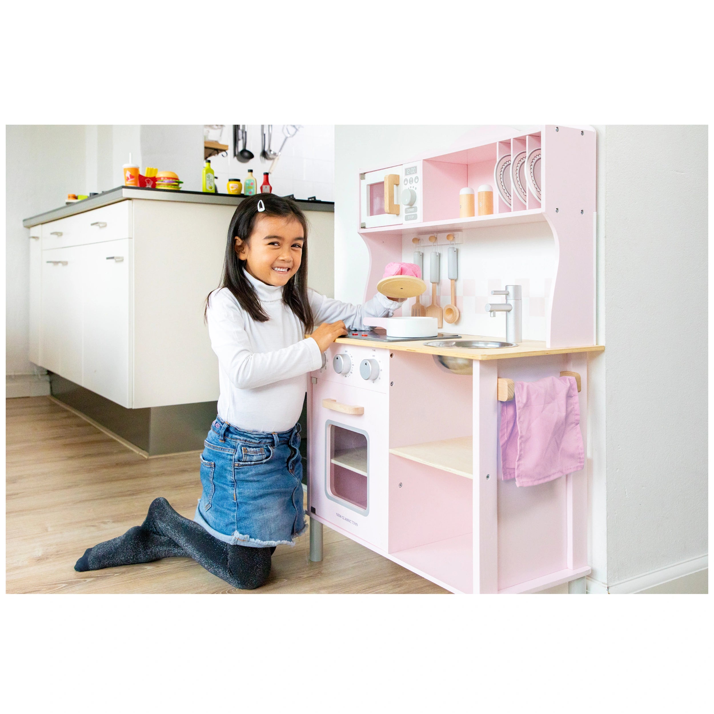 New Classic Toys - Keuken - Modern - Elektrisch Koken - Roze - Doen alsof Beroepen & Rollenspel