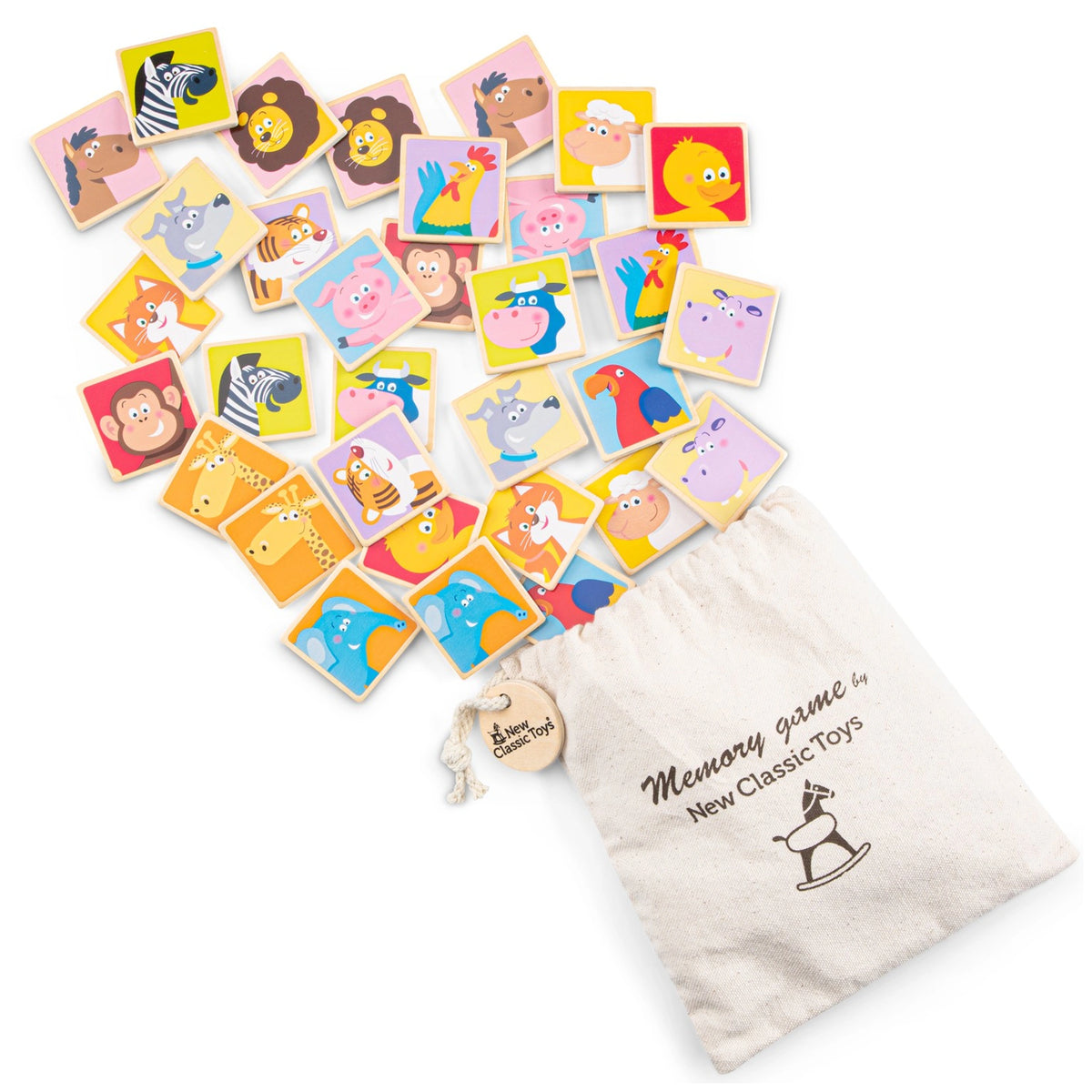 New Classic Toys - Geheugenspel - Dieren - Bordspellen