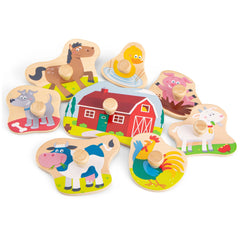 New Classic Toys - Puzzel met Haring - 8 Stukken - Boerderij - Baby Activiteit Speelgoed