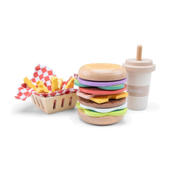 New Classic Toys - Pretend Professions - Fast Food Play Set - Wooden - 3 Years