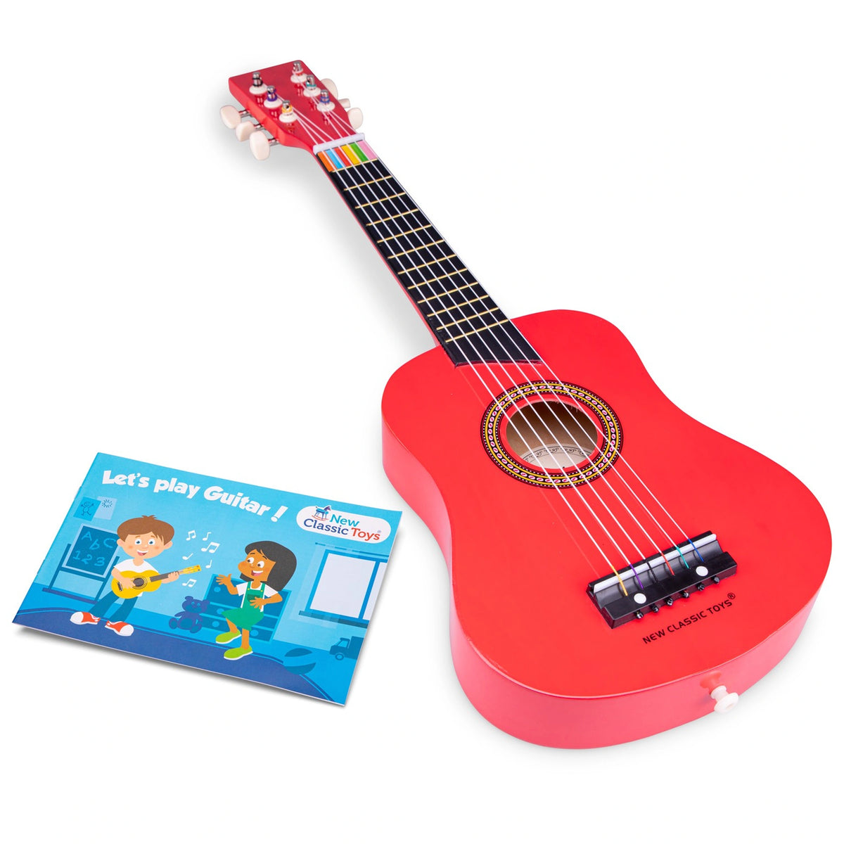 New Classic Toys - Speelgoed Gitaar Deluxe - Rood - Muziekinstrumenten