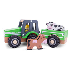 New Classic Toys - Tractor With Trailer - Animals - Play Vehicles