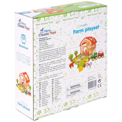 New Classic Toys - Houten Boerderij Speelgoedset Met 20 Figuren - Speelsets