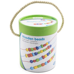 New Classic Toys - Houten Rijgparels In Doos - 96 Parels - Kunst & Ambachten
