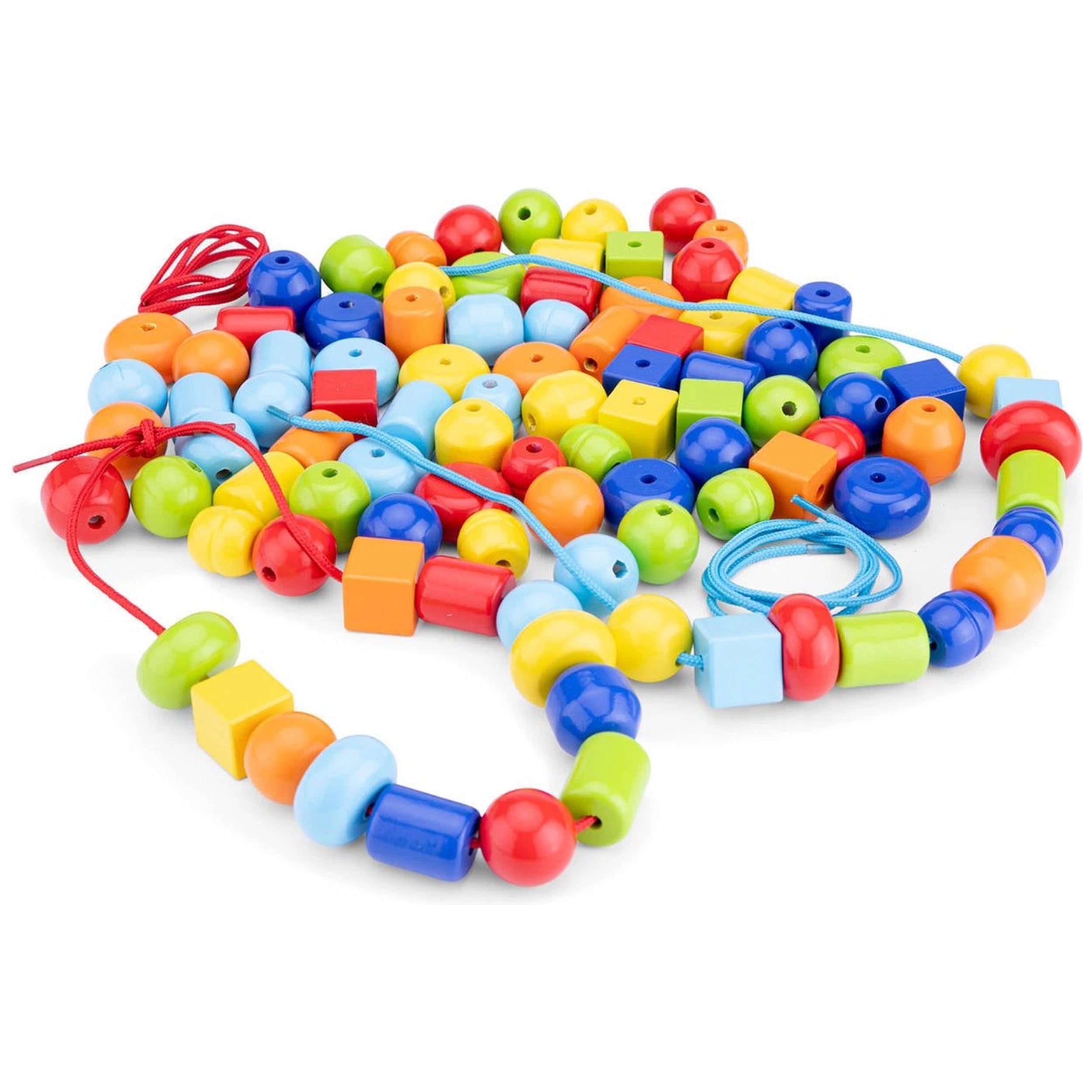 New Classic Toys - Houten Rijgparels In Doos - 96 Parels - Kunst & Ambachten