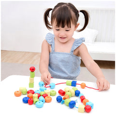 New Classic Toys - Houten Rijgparels In Doos - 96 Parels - Kunst & Ambachten
