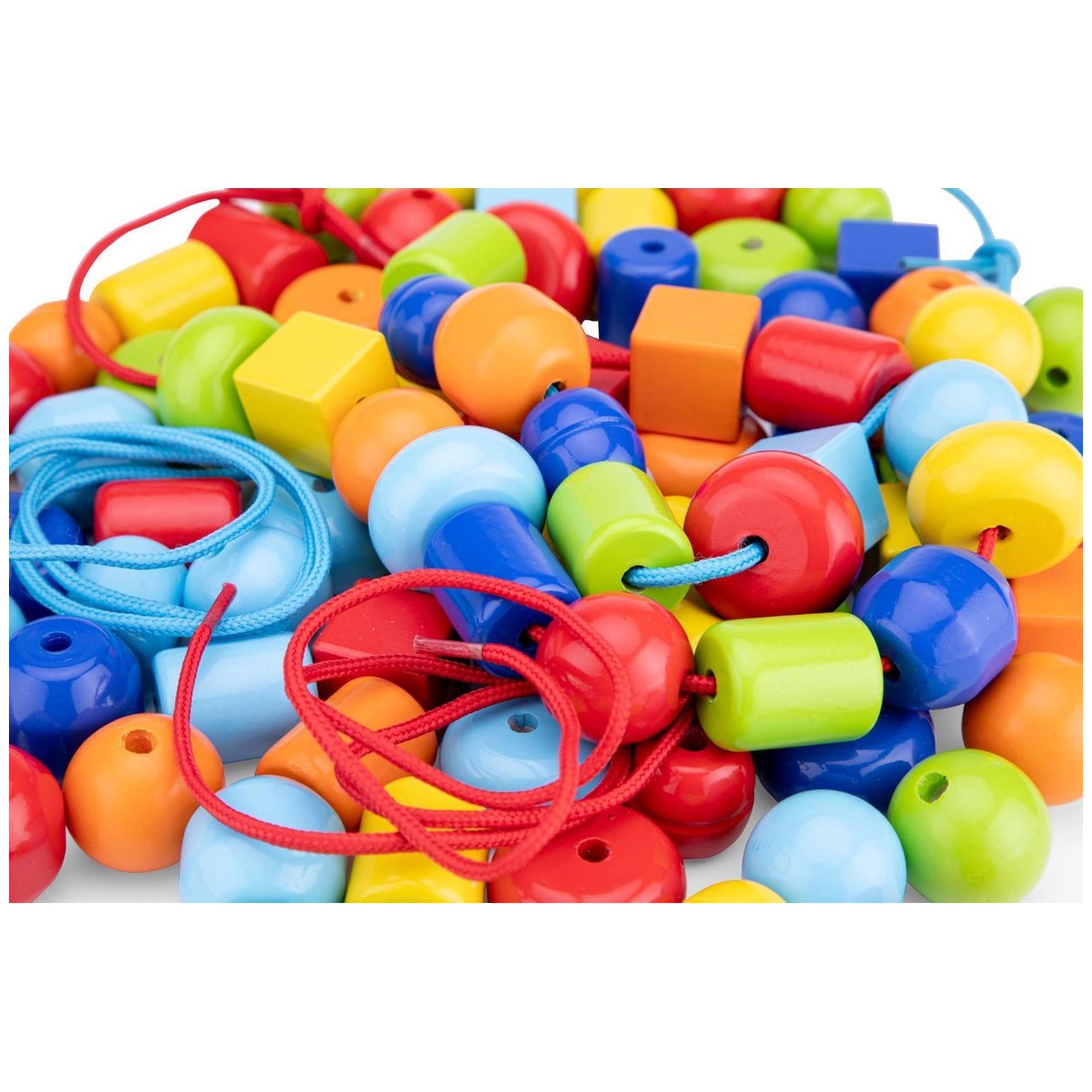 New Classic Toys - Houten Rijgparels In Doos - 96 Parels - Kunst & Ambachten