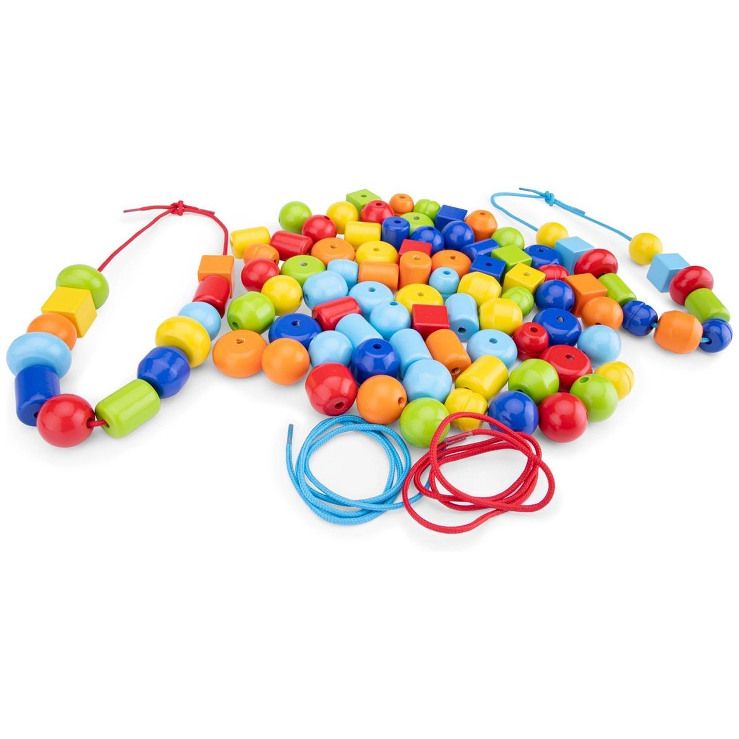 New Classic Toys - Houten Rijgparels In Doos - 96 Parels - Kunst & Ambachten