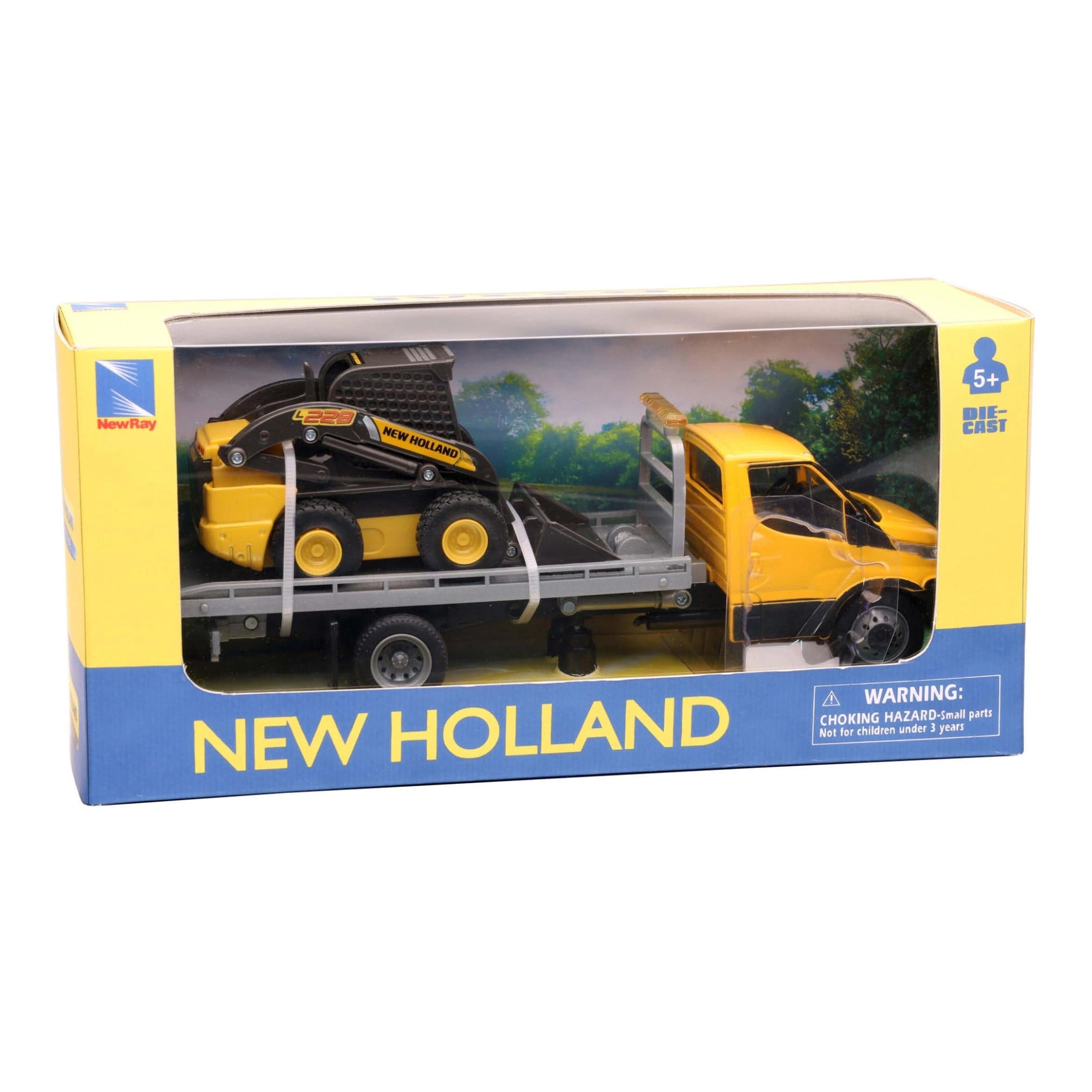 New Ray - Iveco Vehicle Carrier Truck With Mini-Loader - Die Cast - Play Vehicle