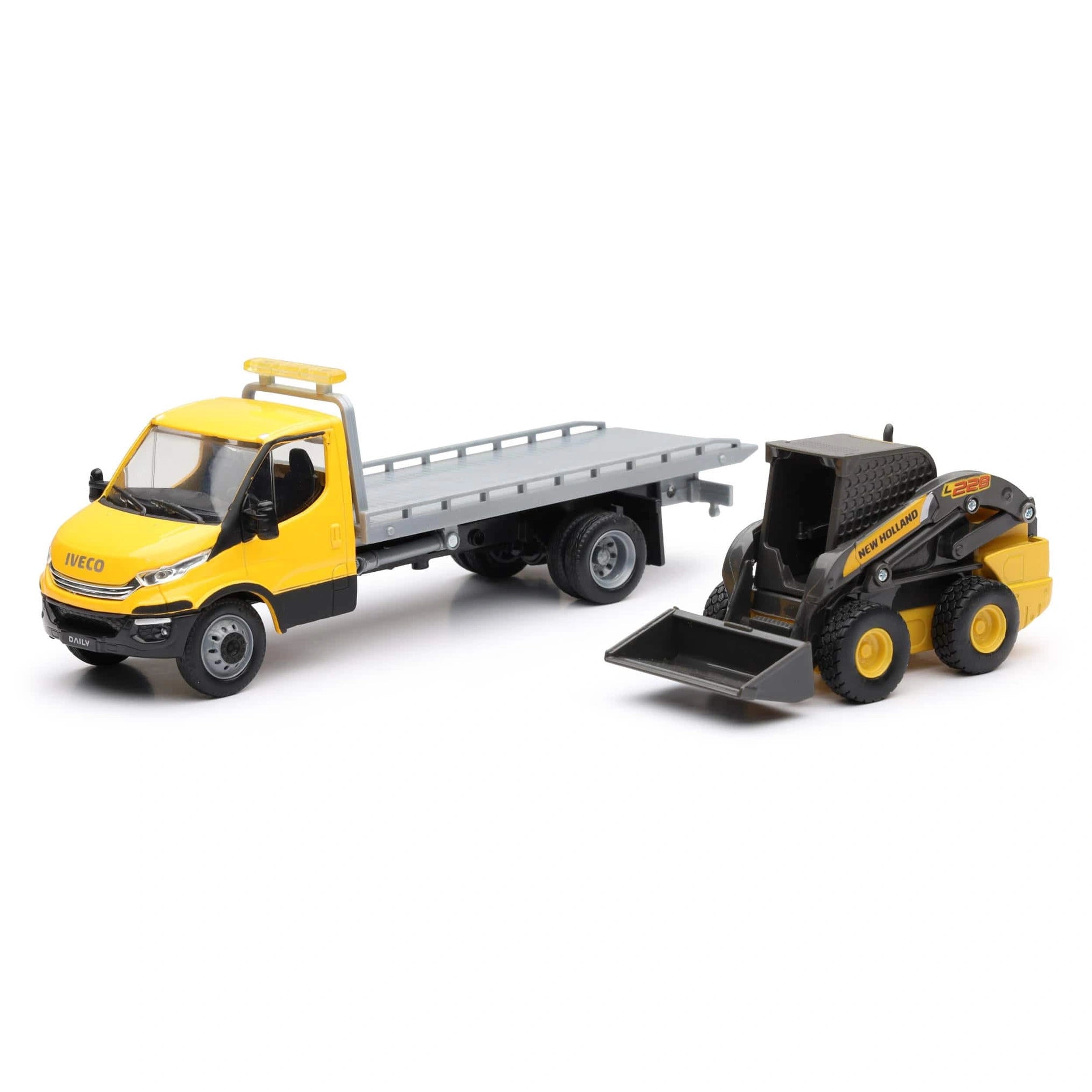 New Ray - Iveco Vehicle Carrier Truck With Mini-Loader - Die Cast - Play Vehicle