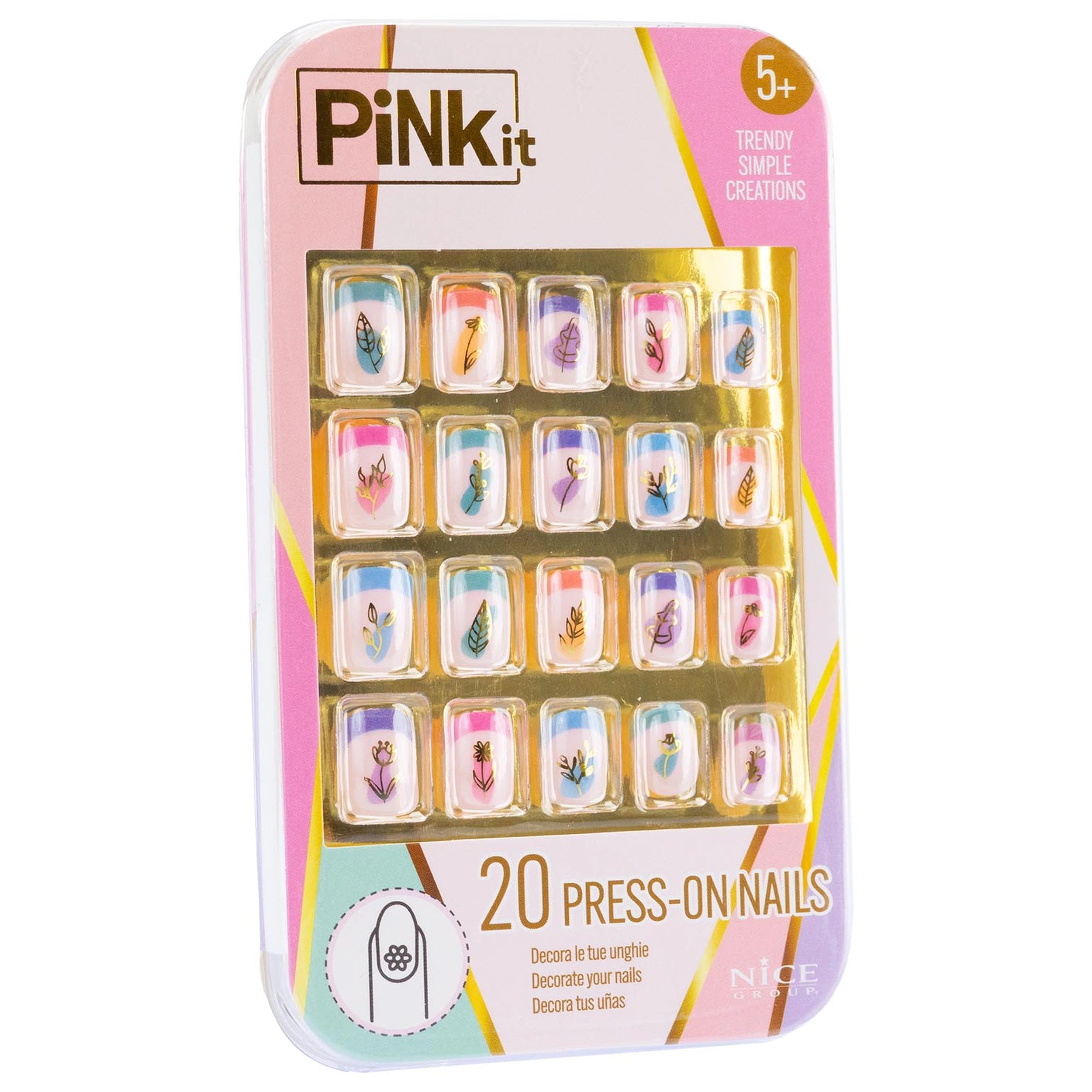 Nice - Pinkit Press-On Nagels Make-up Set - Make-up