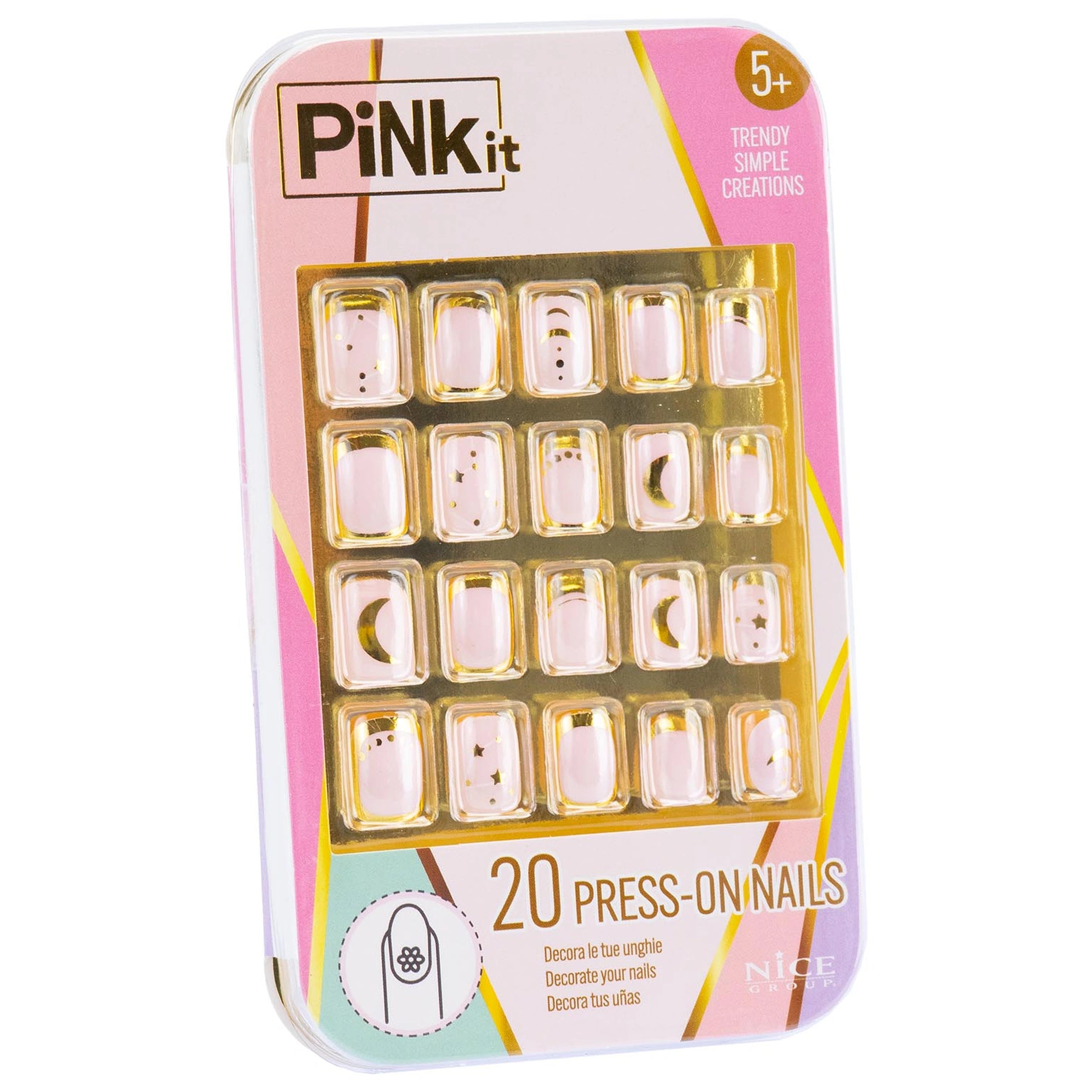 Nice - Pinkit Press-On Nagels Make-up Set - Make-up