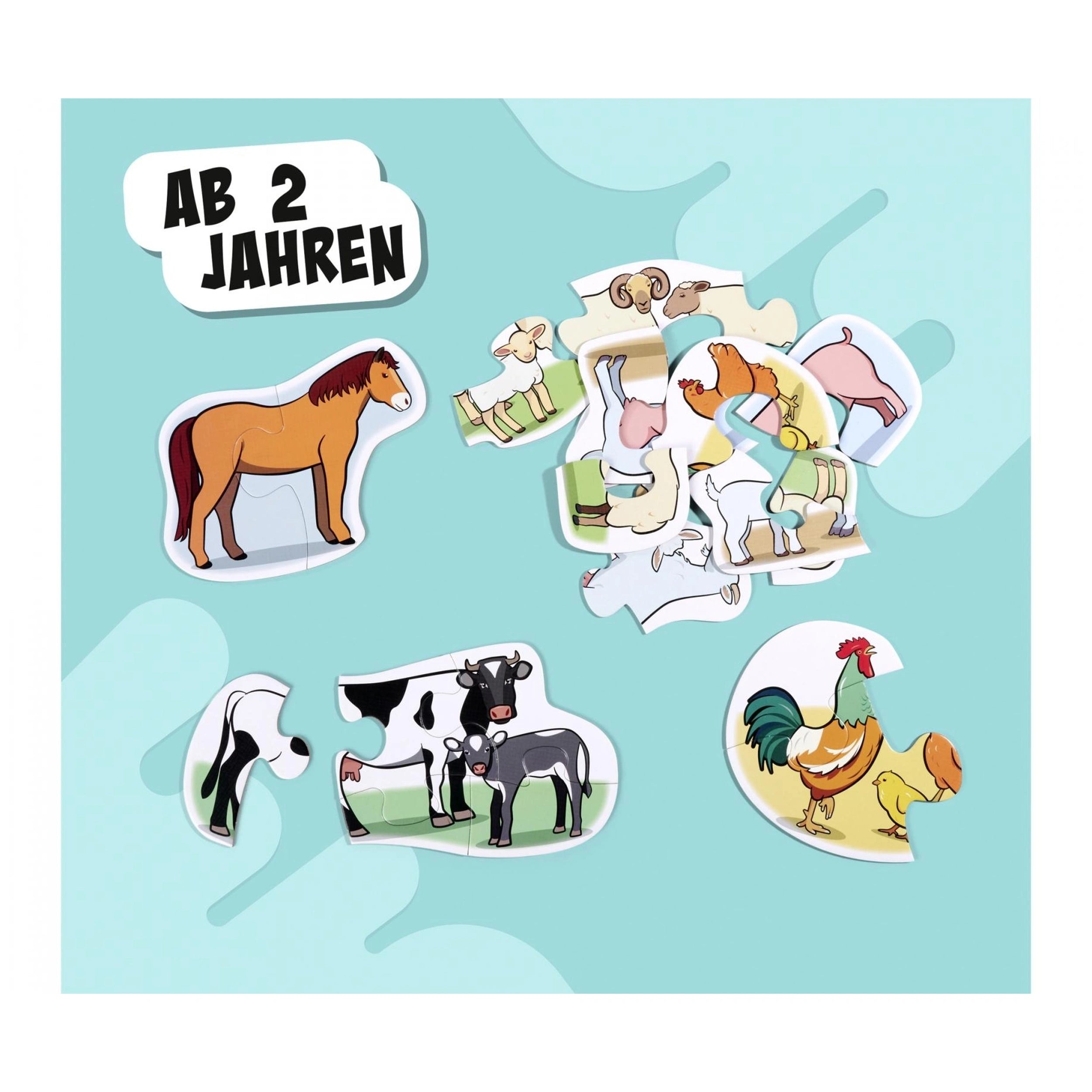 Noris - 6 first Puzzles – Farm Animals - Puzzles - International Edition - Puzzles