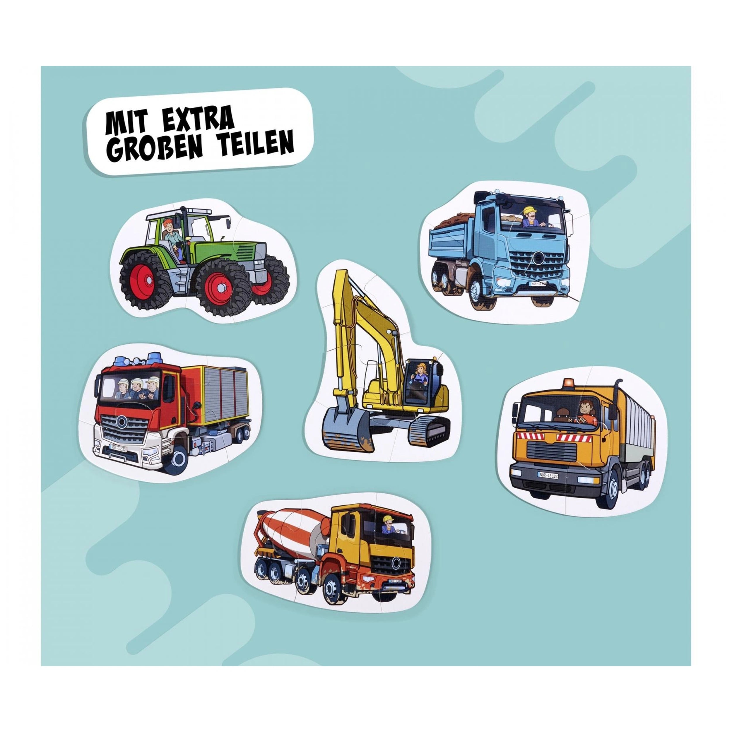 Noris - 6 first Puzzles - Vehicles - Puzzles - International Edition - Puzzles