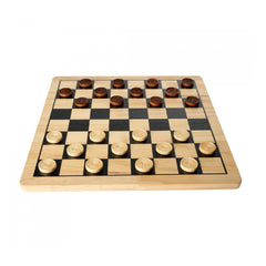 Noris - Deluxe Houten - Schaak & Dam - Bordspellen - Internationale Editie - Bordspellen