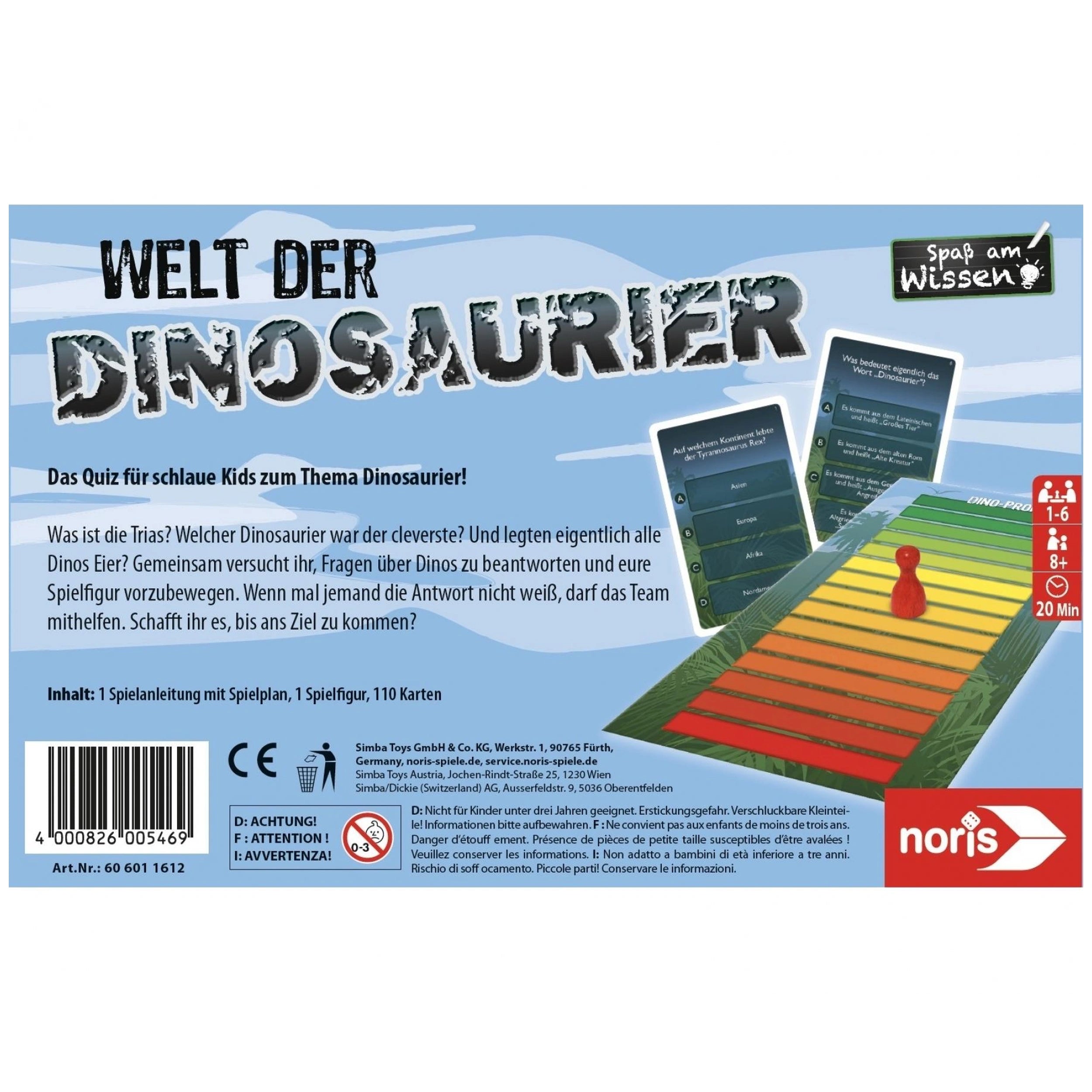 Noris - Wereld van dinosaurussen - Bordspellen - Duitse editie - Bordspellen