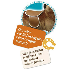 ODS - My Vip Rocking Horse with Sounds 65 cm Wooden and Plush - Riding Toys