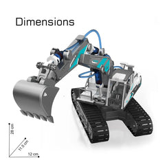 ODS - Speelgoedvoertuigen - DIY 3-in-1 Hydraulische Graafmachine - 8+ Jaar